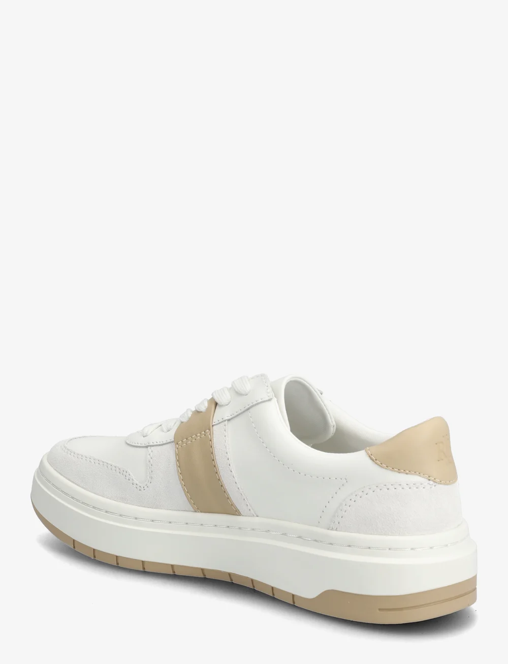 Lauren Ralph Lauren - Harlie Color-Blocked Leather Sneaker - konfirmationstøj - snw wht/bianco/sa - 2