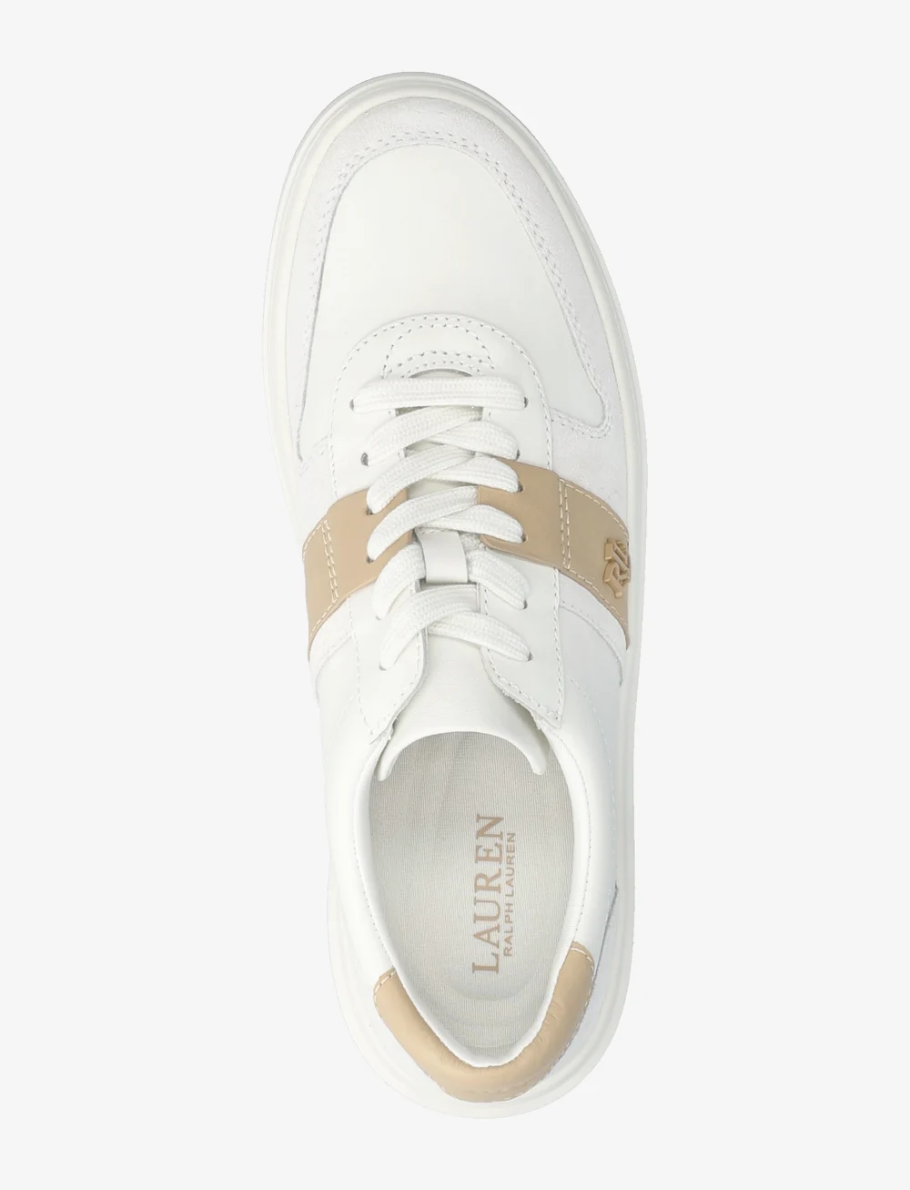 Lauren Ralph Lauren - Harlie Color-Blocked Leather Sneaker - konfirmationstøj - snw wht/bianco/sa - 3