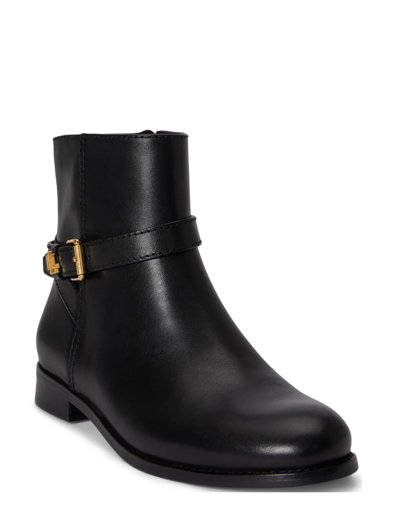 Lauren Ralph Lauren - Brooke II Calfskin Bootie - flache stiefeletten - black - 2