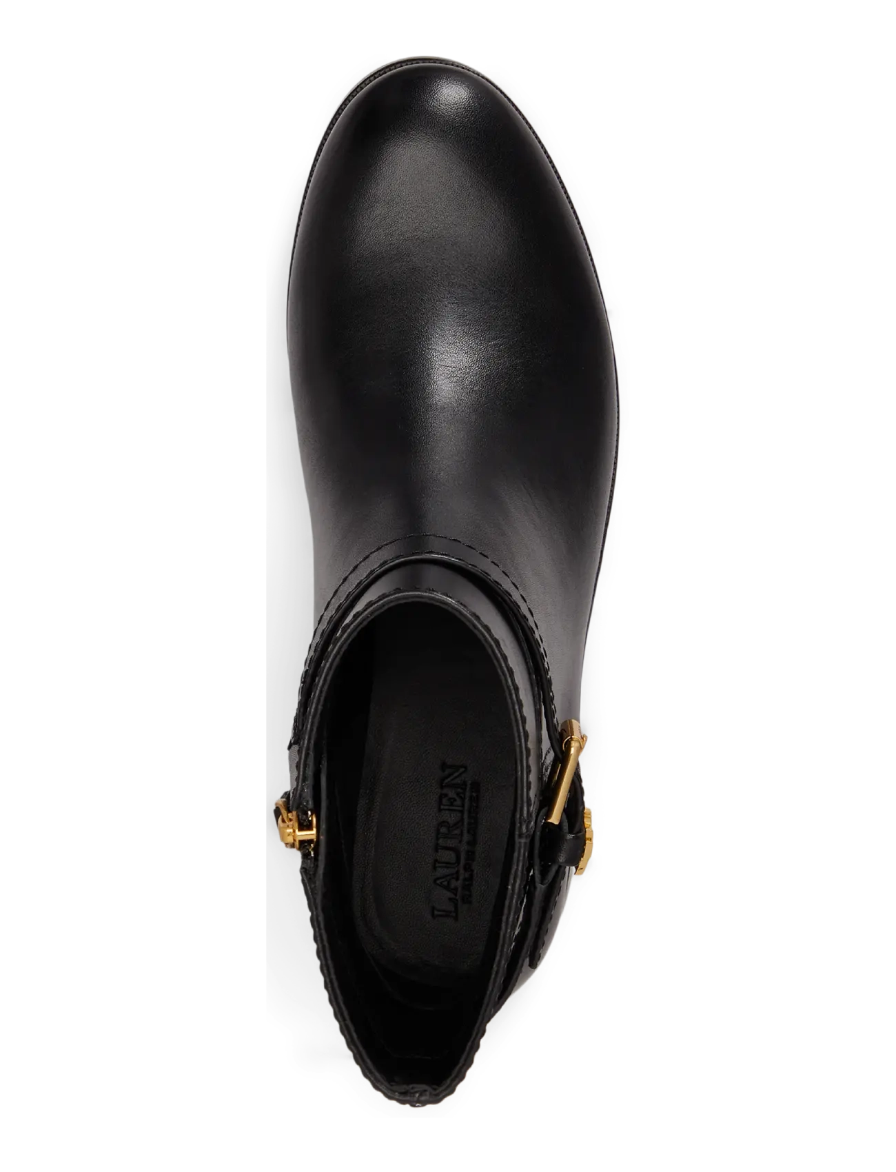 Lauren Ralph Lauren - Brooke II Calfskin Bootie - flache stiefeletten - black - 3