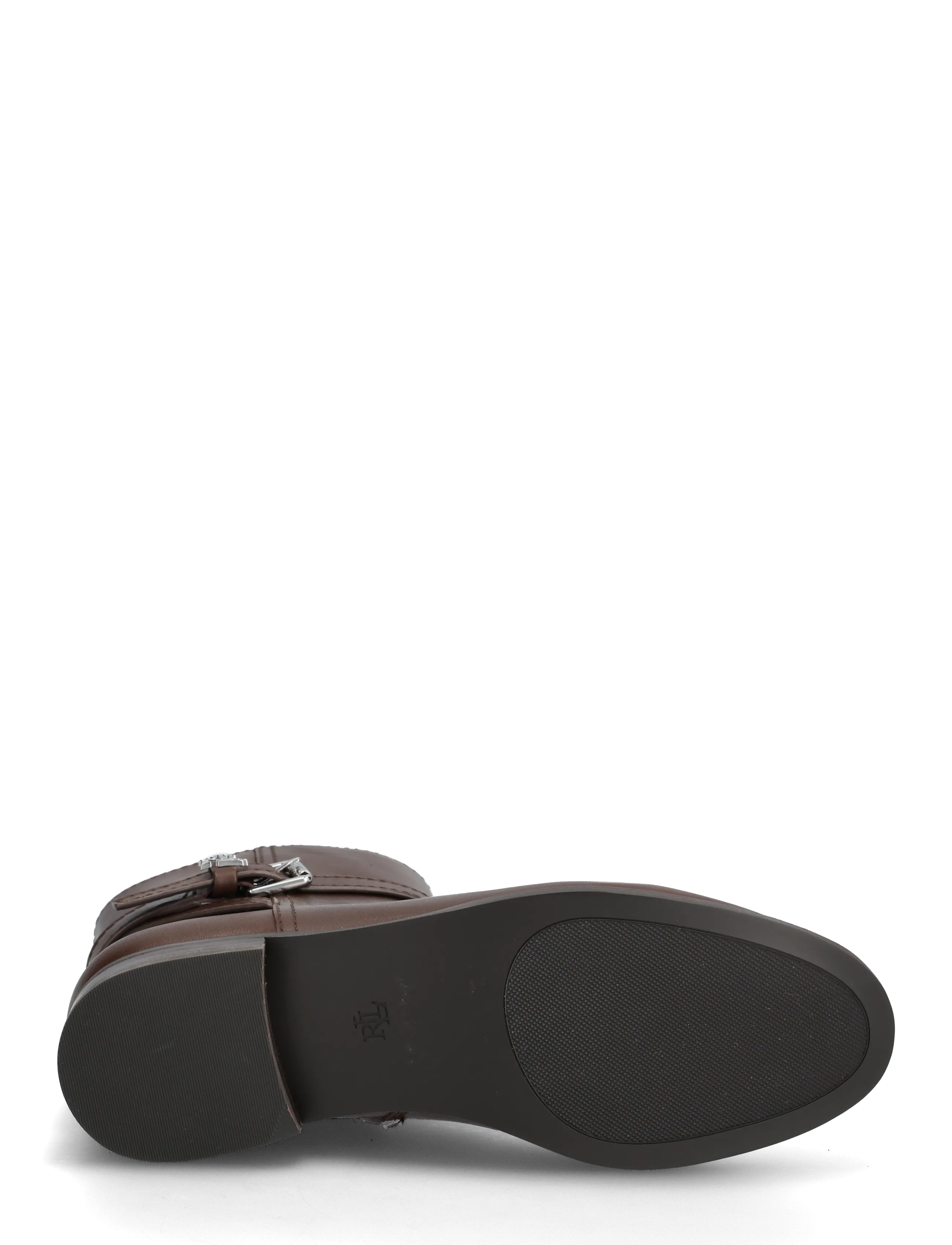 Lauren Ralph Lauren - Brooke II Calfskin Bootie - flatbotna ökklastígvél - dark hickory - 4
