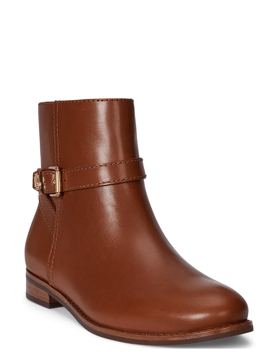 Lauren Ralph Lauren - Brooke II Calfskin Bootie - tasapohjaiset nilkkurit - lauren tan - 3