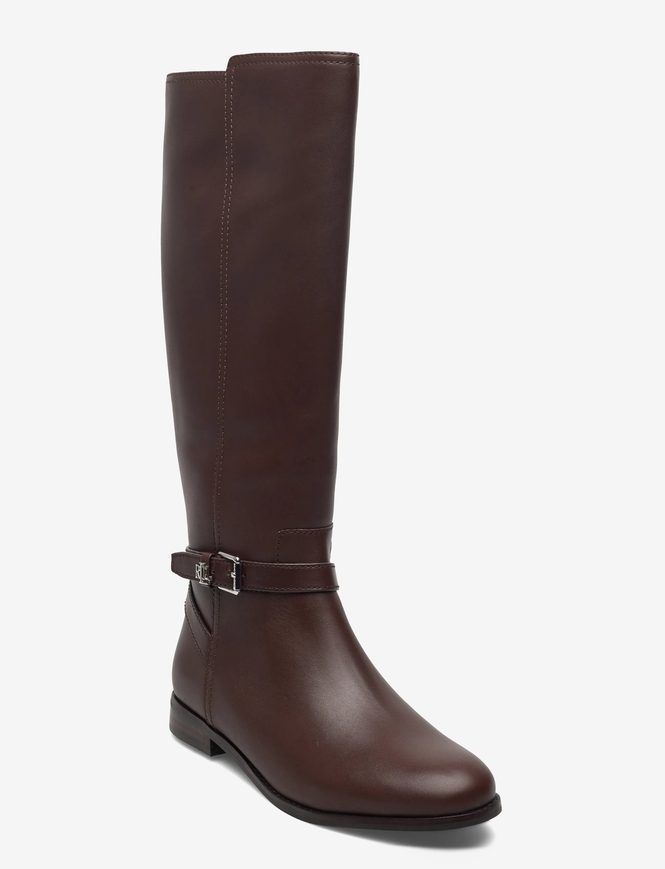 Lauren Ralph Lauren - Brooke II Calfskin Tall Boot - kniehohe stiefel - dark hickory - 0