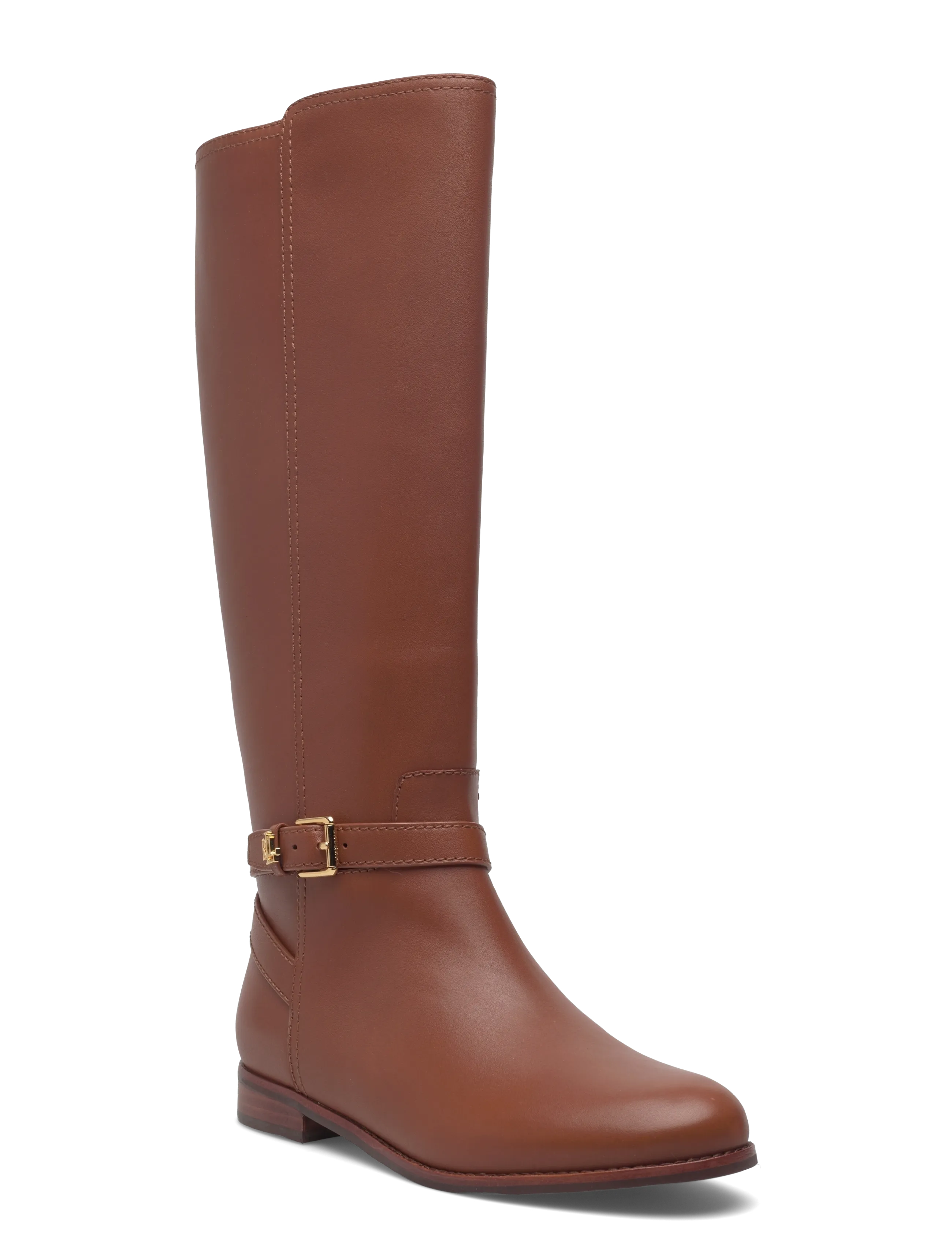 Lauren Ralph Smooth Calf-Brooke Tll 2-Bo-Tal, 37, Boots, Braun - Long, Frauen