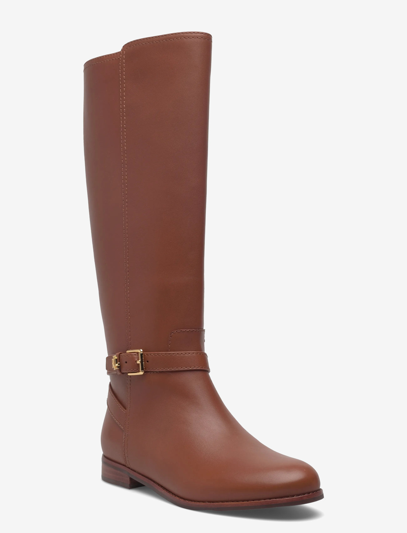 Lauren Ralph Lauren - Brooke II Calfskin Tall Boot - kniehohe stiefel - lauren tan - 0