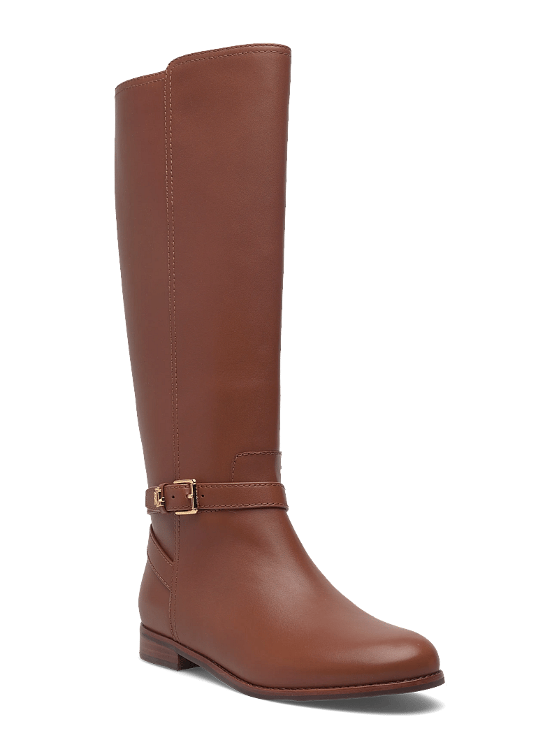 Lauren Ralph Lauren - Brooke II Calfskin Tall Boot - kniehohe stiefel - lauren tan - 0