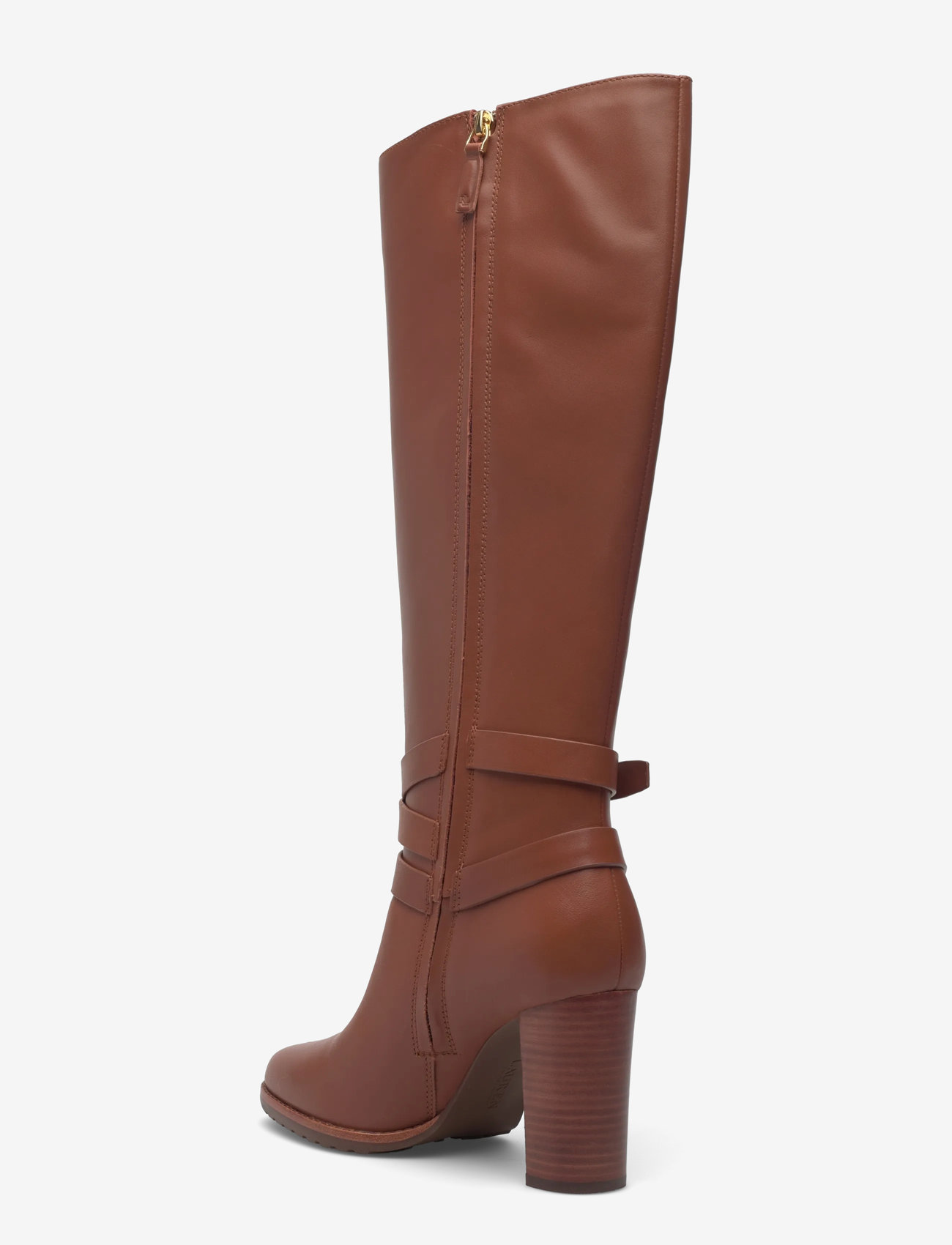 Lauren Ralph Lauren - Collins Calfskin Tall Boot Heel - kniehohe stiefel - lauren tan - 2