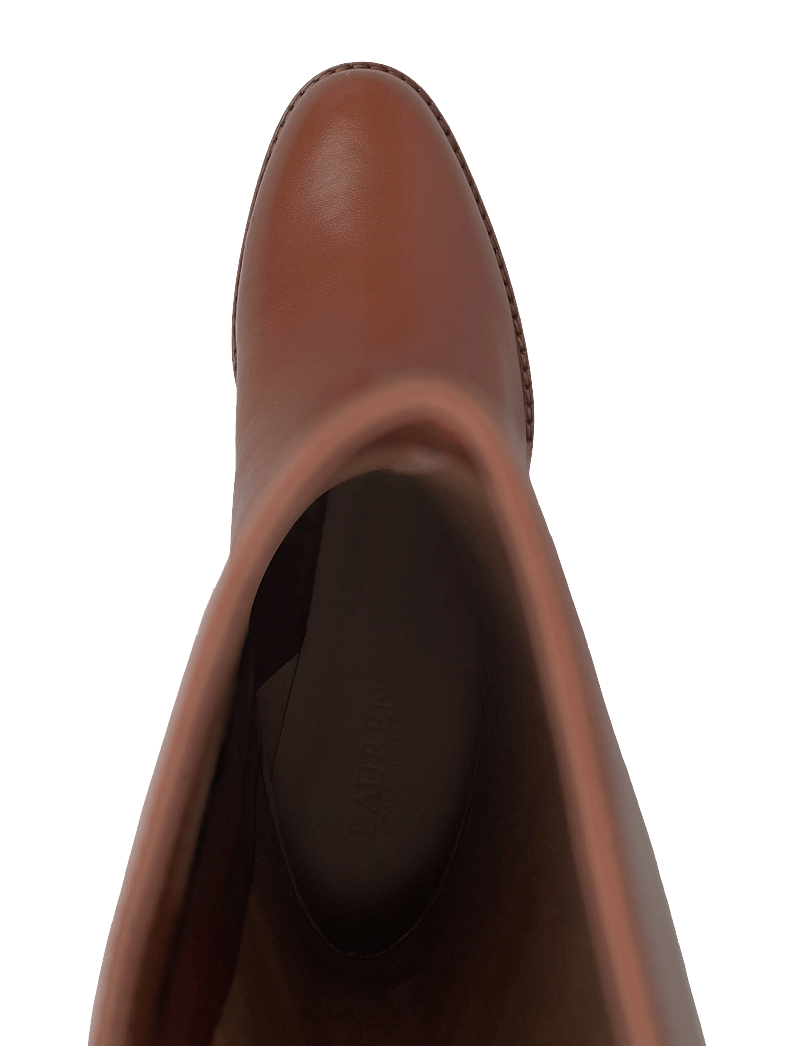 Lauren Ralph Lauren - Collins Calfskin Tall Boot Heel - kniehohe stiefel - lauren tan - 3