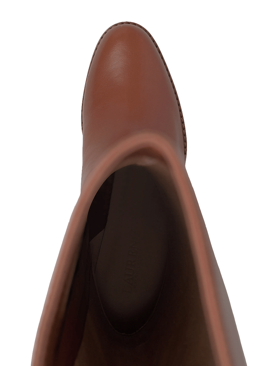 Lauren Ralph Lauren - Collins Calfskin Tall Boot Heel - lauren tan - 3