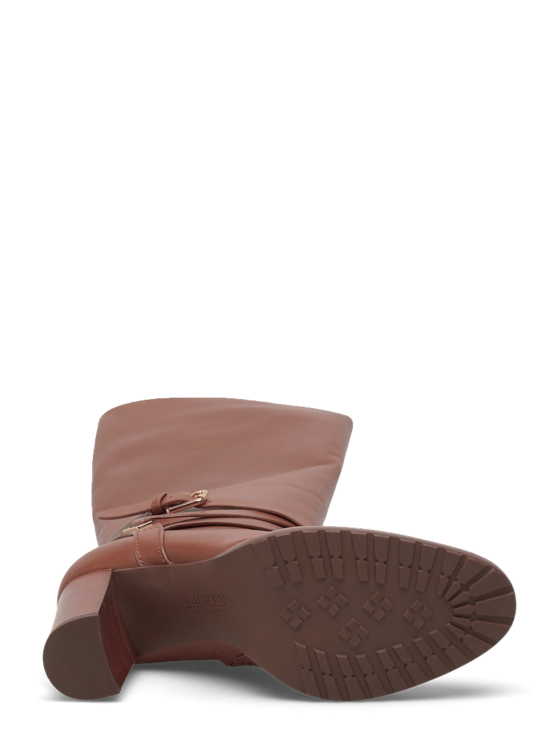 Lauren Ralph Lauren - Collins Calfskin Tall Boot Heel - kniehohe stiefel - lauren tan - 4