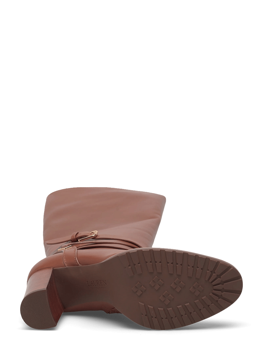 Lauren Ralph Lauren - Collins Calfskin Tall Boot Heel - lauren tan - 4