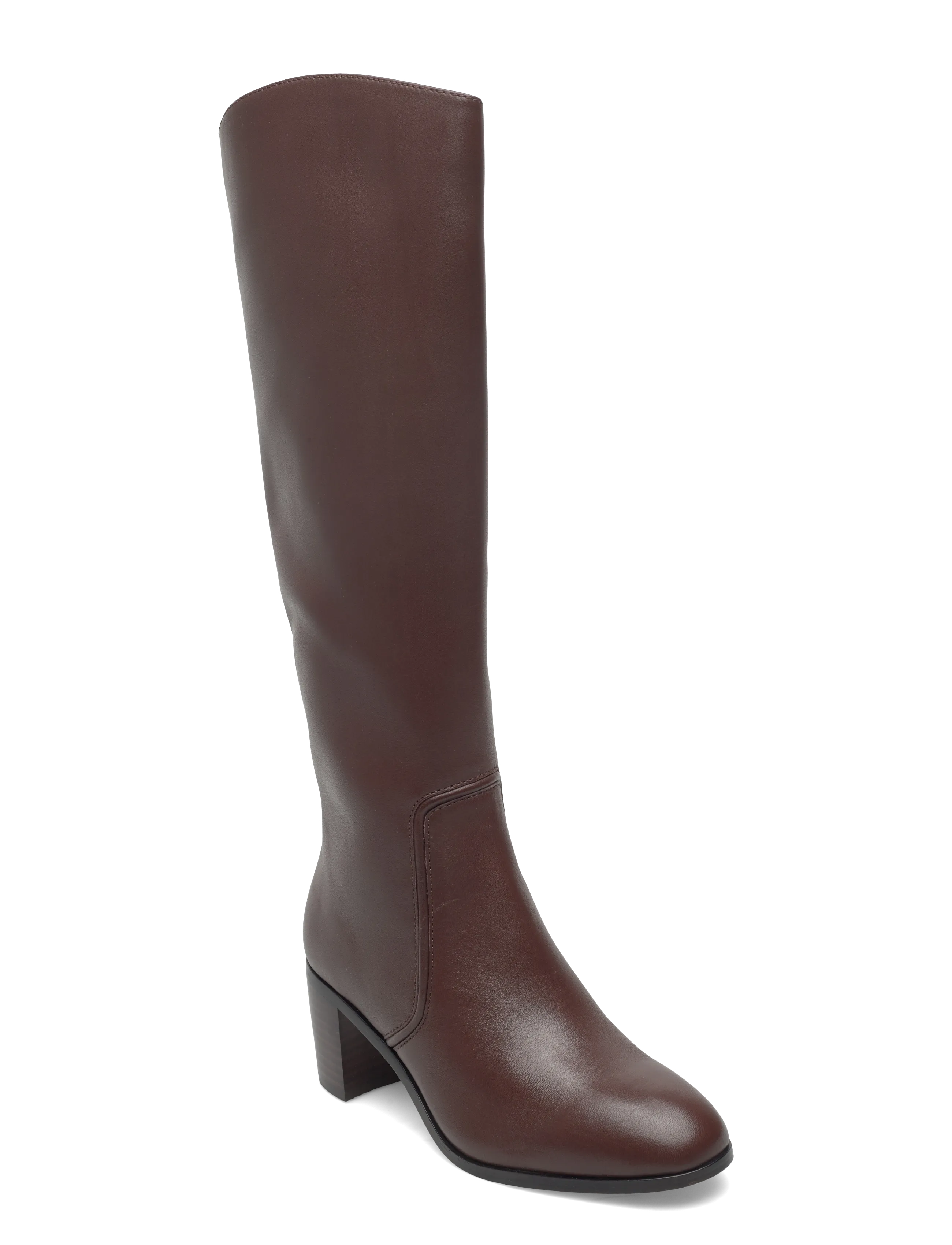 Lauren Ralph Lauren Charly Calfskin Tall Boot - Langskaftede støvler - DARK HICKORY / brown