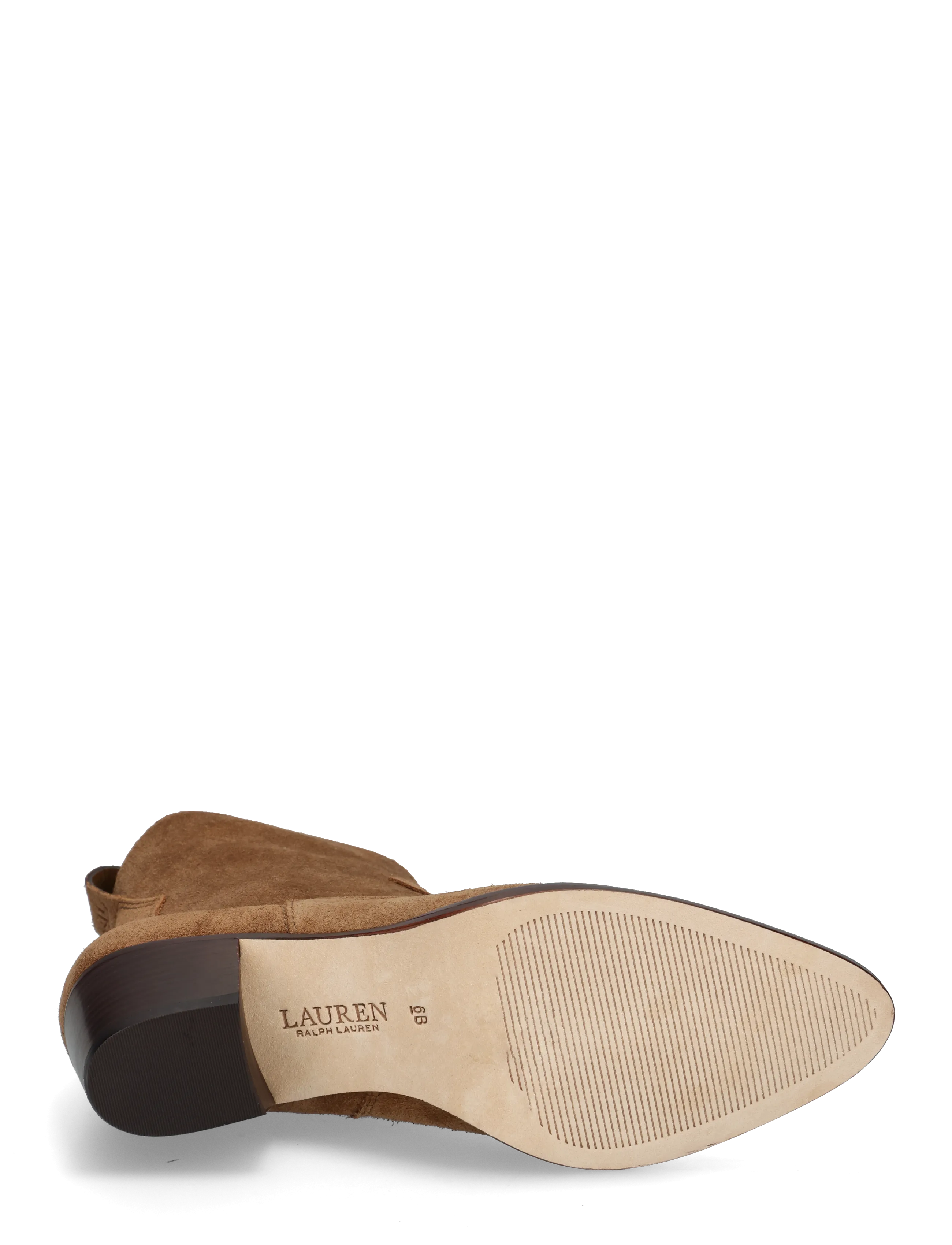 Lauren Ralph Lauren - Harpher Suede Bootie - stiefeletten mit absatz - light tobacco - 4