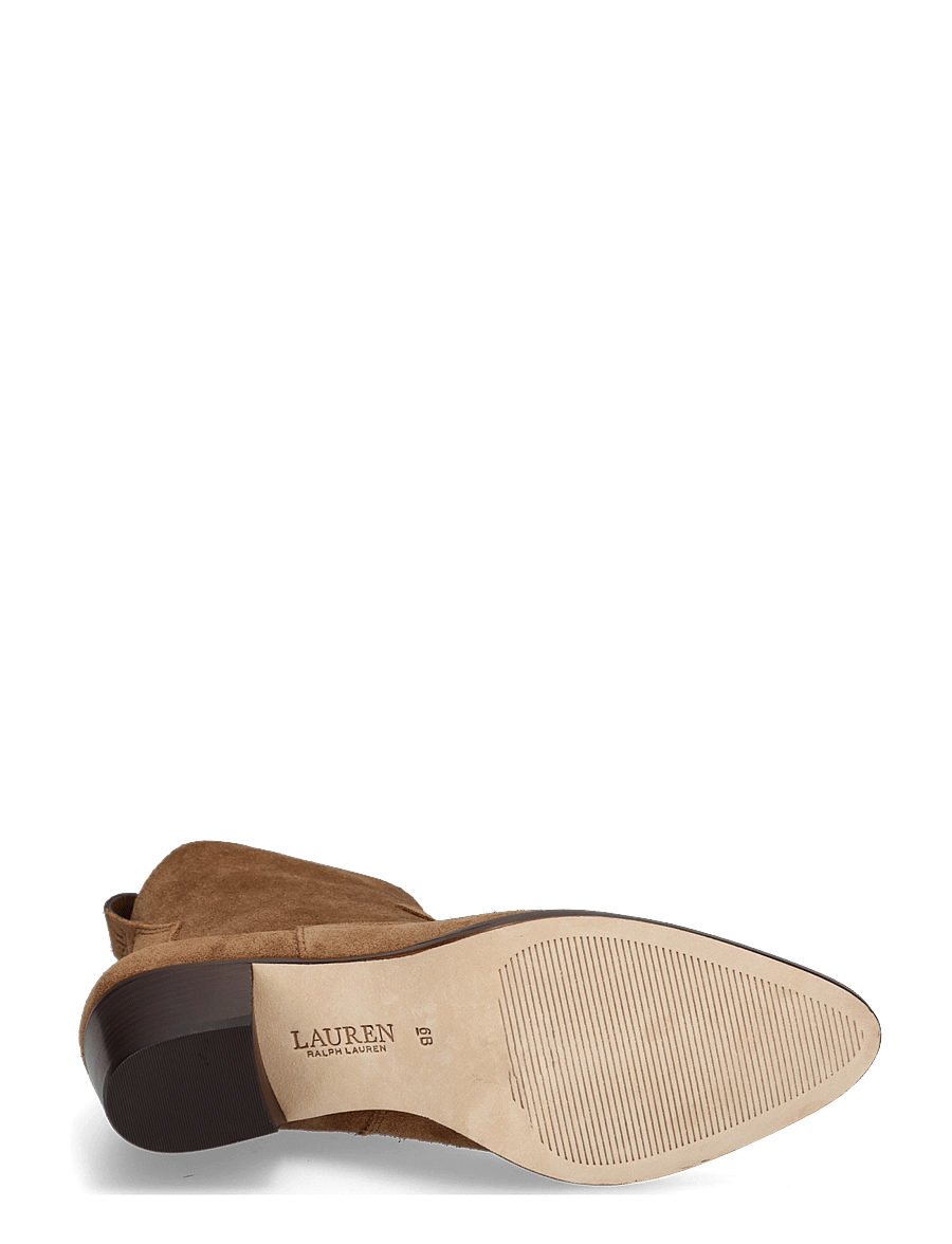 Lauren Ralph Lauren - SUEDE-HARPHER-BO-BTE - kontsaga poolsaapad - light tobacco - 4