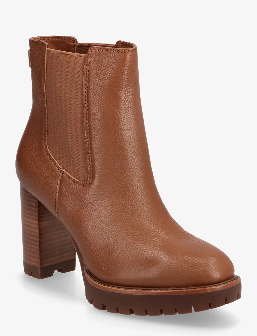 Lauren Ralph Lauren - Layne Pebbled Leather Bootie - stiefeletten mit absatz - lauren tan - 0