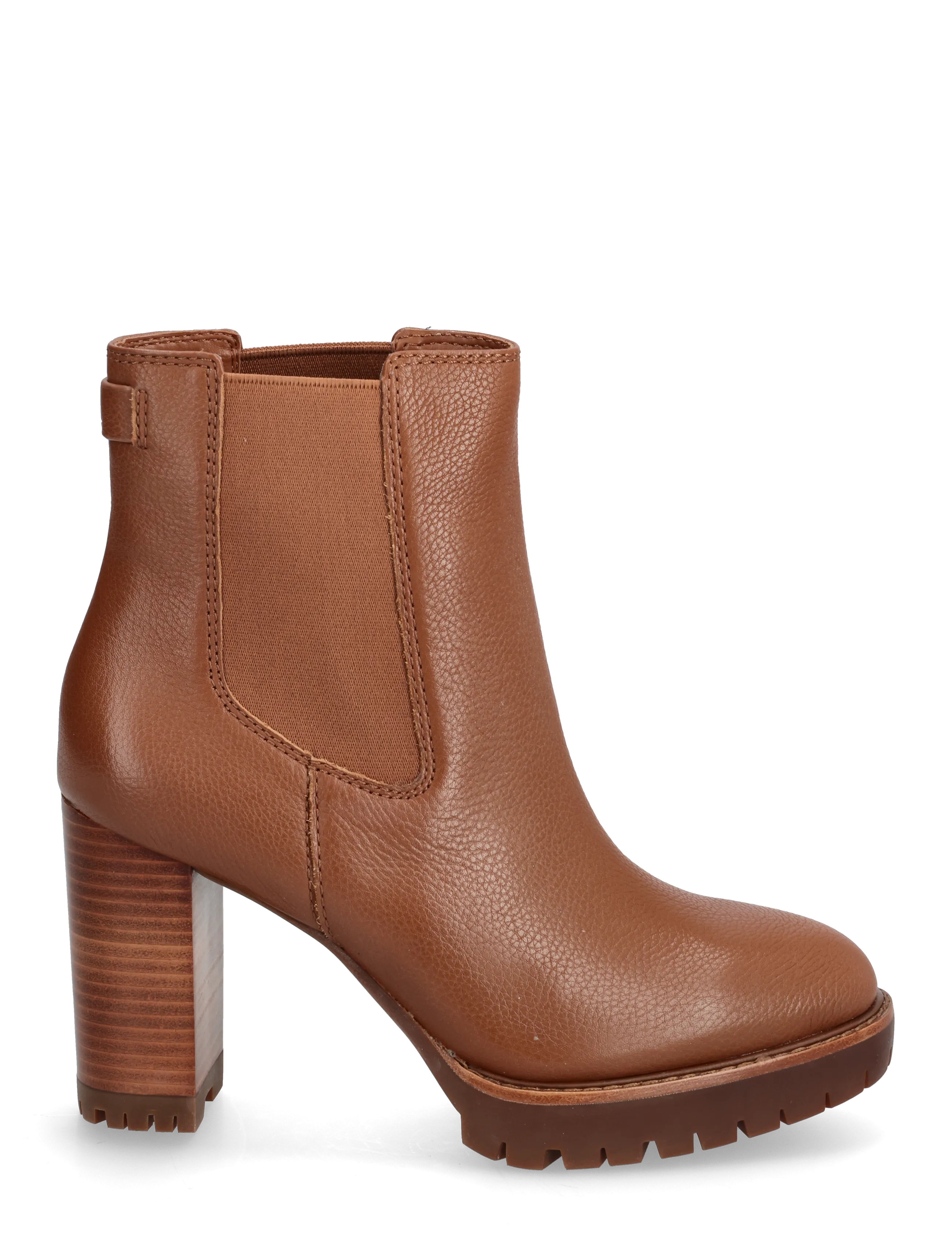 Lauren Ralph Lauren - Layne Pebbled Leather Bootie - stiefeletten mit absatz - lauren tan - 1