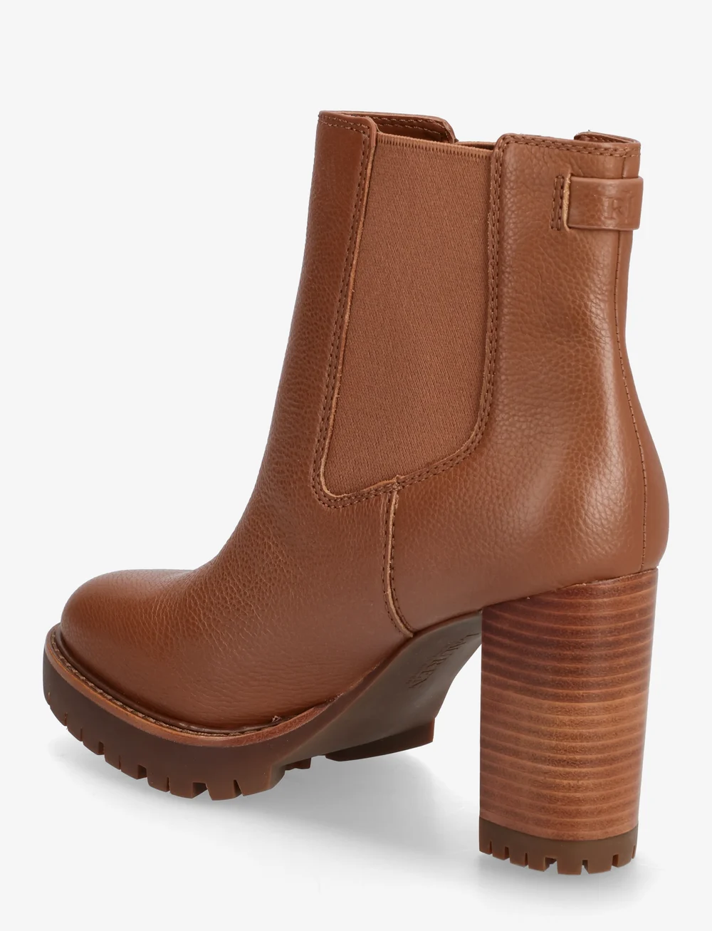 Lauren Ralph Lauren - Layne Pebbled Leather Bootie - stiefeletten mit absatz - lauren tan - 2