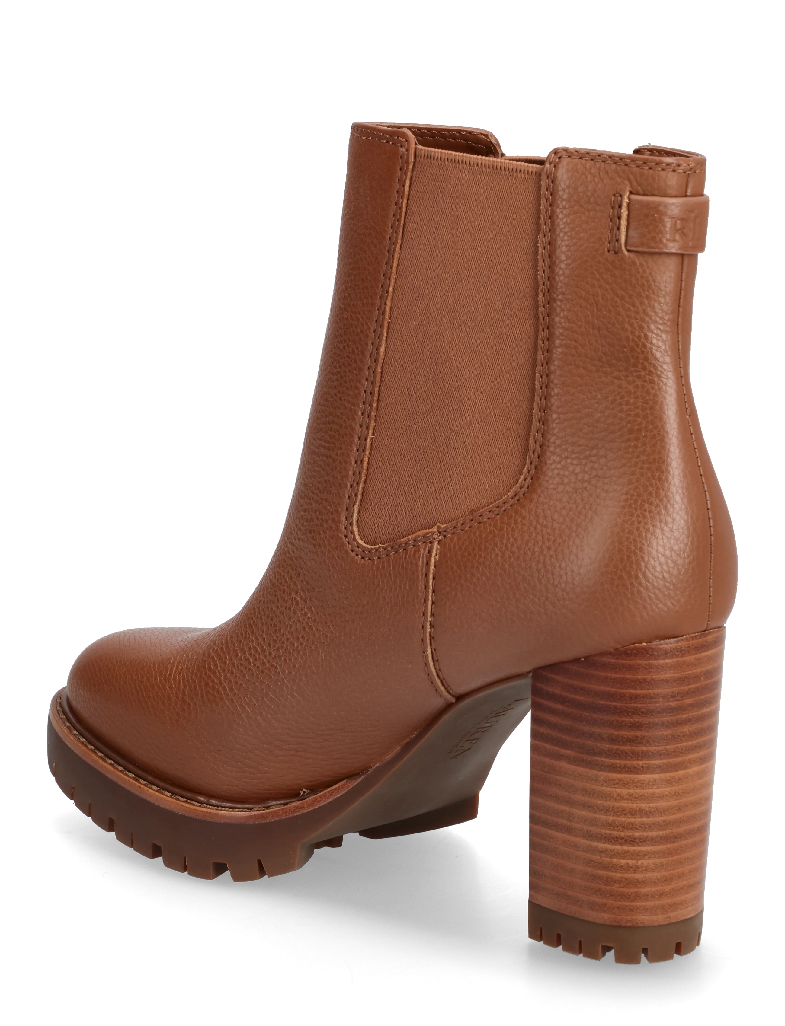 Lauren Ralph Lauren - Layne Pebbled Leather Bootie - støvletter - lauren tan - 2