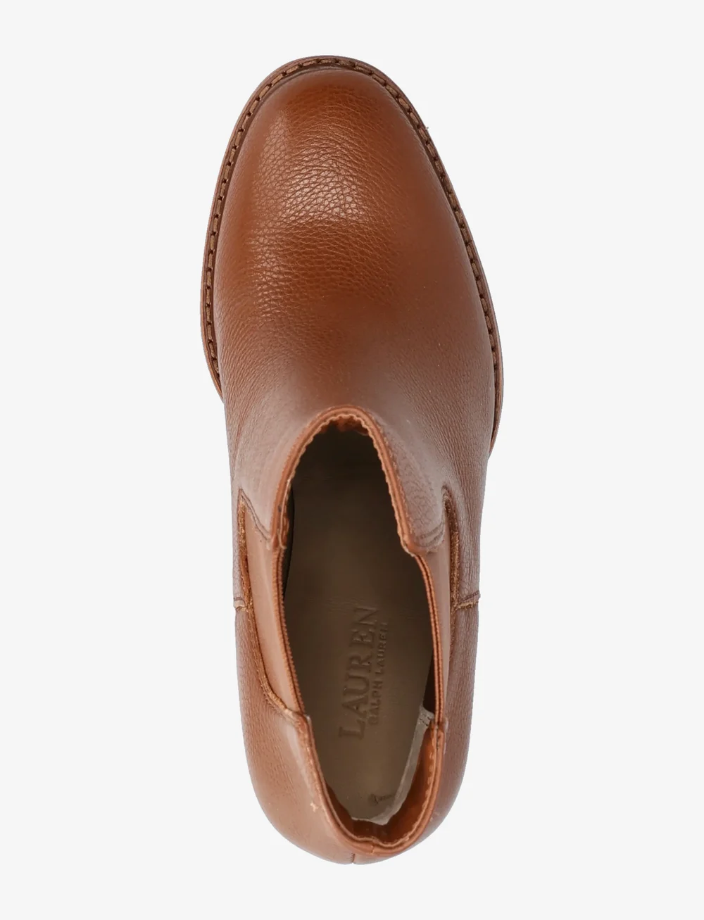 Lauren Ralph Lauren - Layne Pebbled Leather Bootie - stiefeletten mit absatz - lauren tan - 3