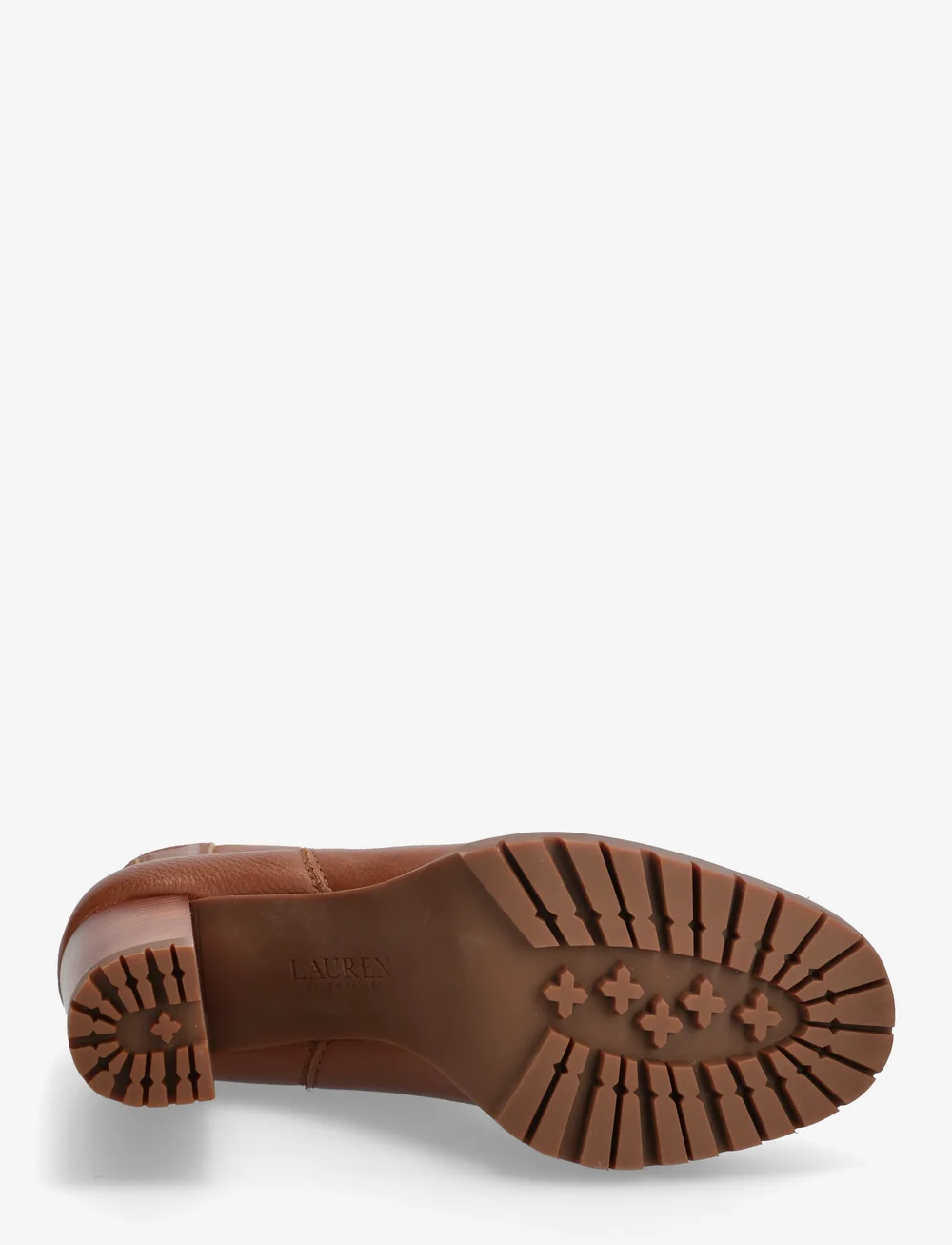 Lauren Ralph Lauren - Layne Pebbled Leather Bootie - stiefeletten mit absatz - lauren tan - 4