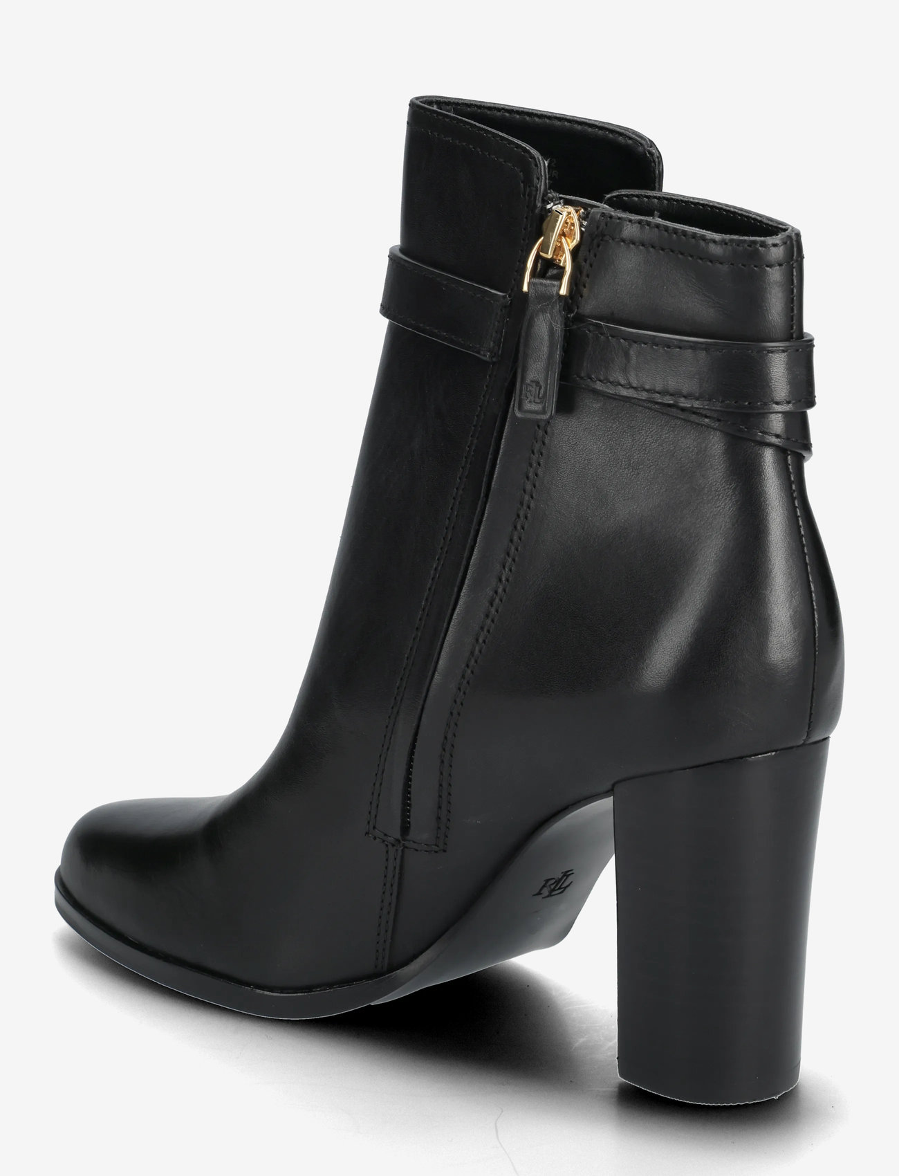Lauren Ralph Lauren - Brooke II Burnished Leather Bootie Heel - heeled ankle boots - black - 2