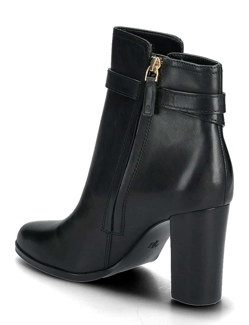 Lauren Ralph Lauren - Brooke II Burnished Leather Bootie Heel - heeled ankle boots - black - 2