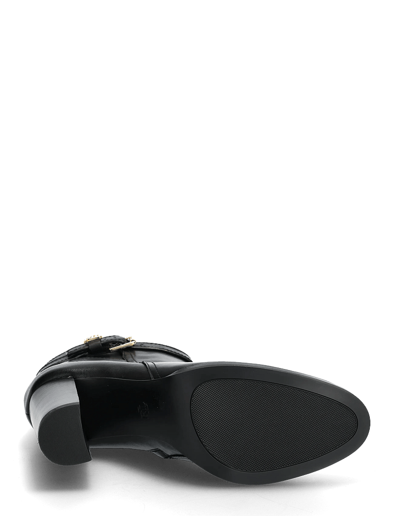 Lauren Ralph Lauren - Brooke II Burnished Leather Bootie Heel - heeled ankle boots - black - 4