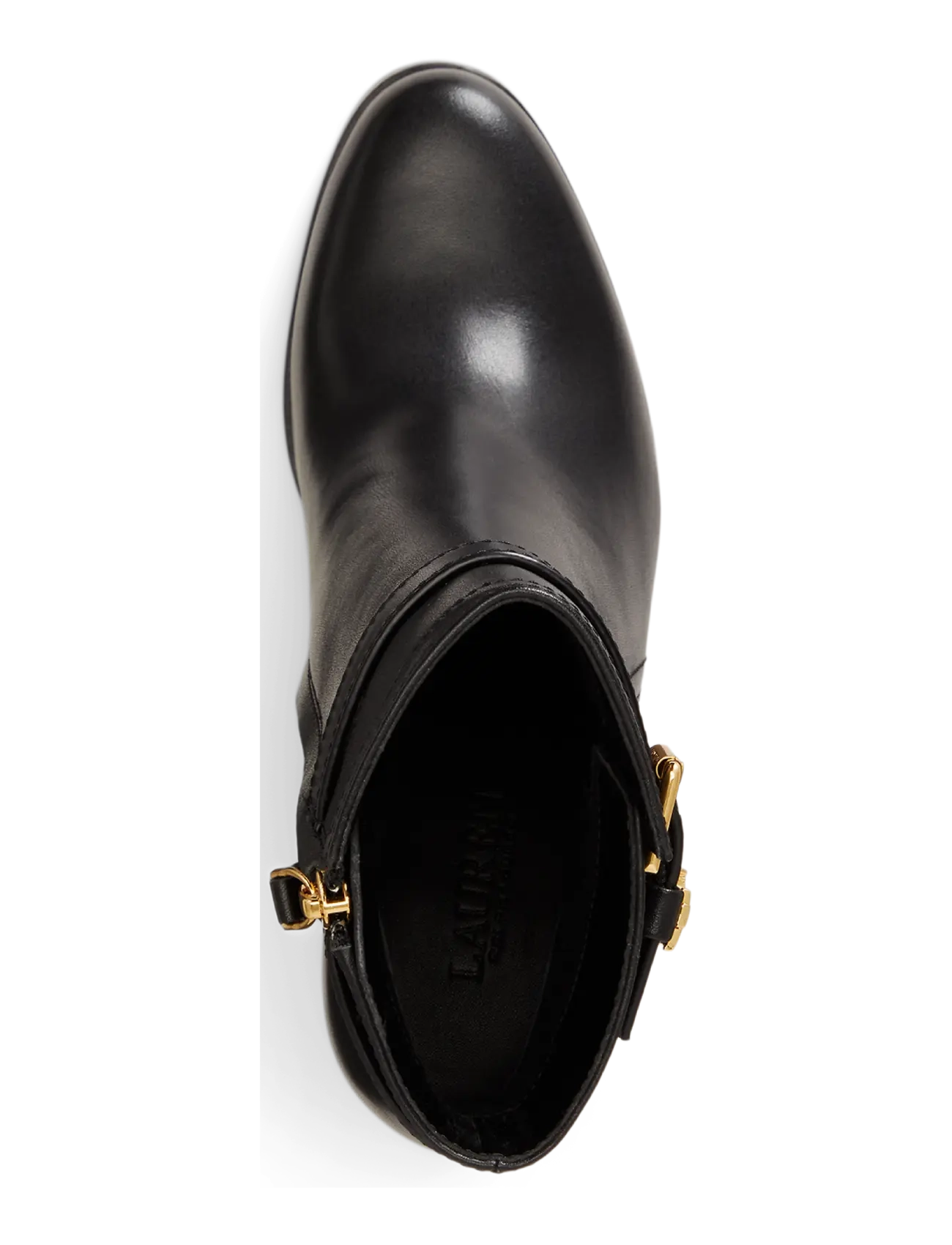 Lauren Ralph Lauren - Brooke II Calfskin Bootie Heel - heeled ankle boots - black - 2