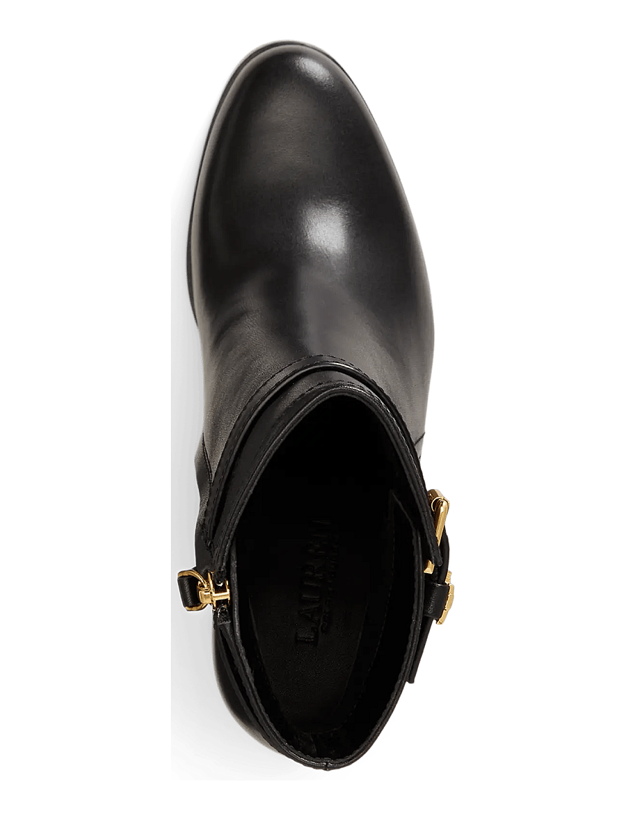Lauren Ralph Lauren - Brooke II Calfskin Bootie Heel - stiefeletten mit absatz - black - 2