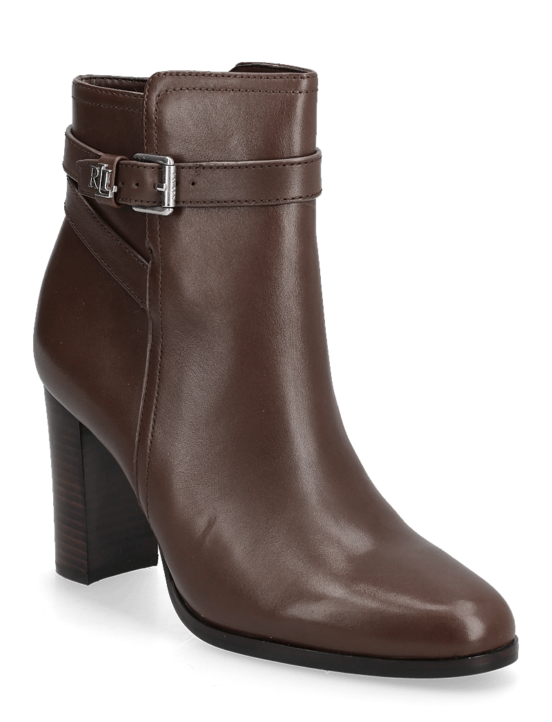 Lauren Ralph Lauren - SMOOTH CALF-BRKE BT HL 2-BO-BTE - stiefeletten mit absatz - dark hickory - 0