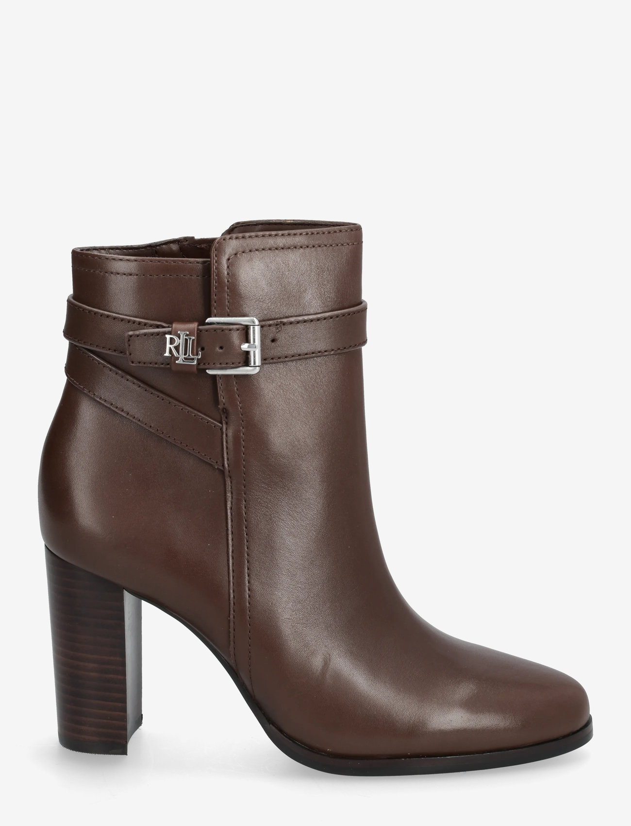 Lauren Ralph Lauren - SMOOTH CALF-BRKE BT HL 2-BO-BTE - stiefeletten mit absatz - dark hickory - 1
