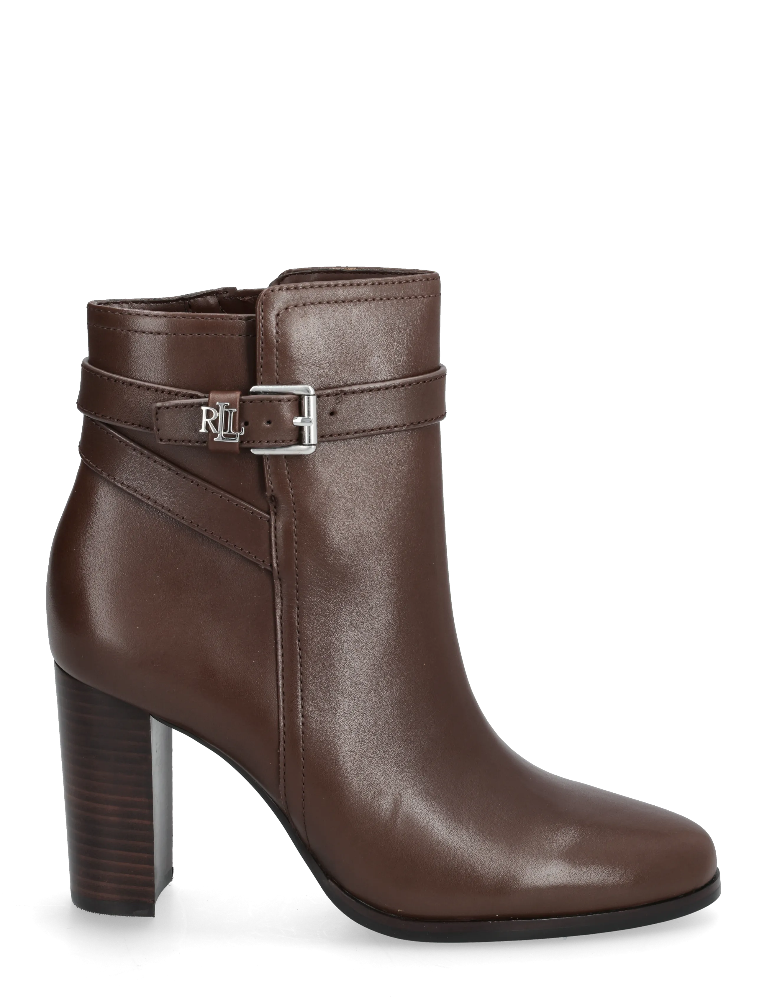 Lauren Ralph Lauren - Brooke II Calfskin Bootie Heel - bottines à talons  - dark hickory - 1