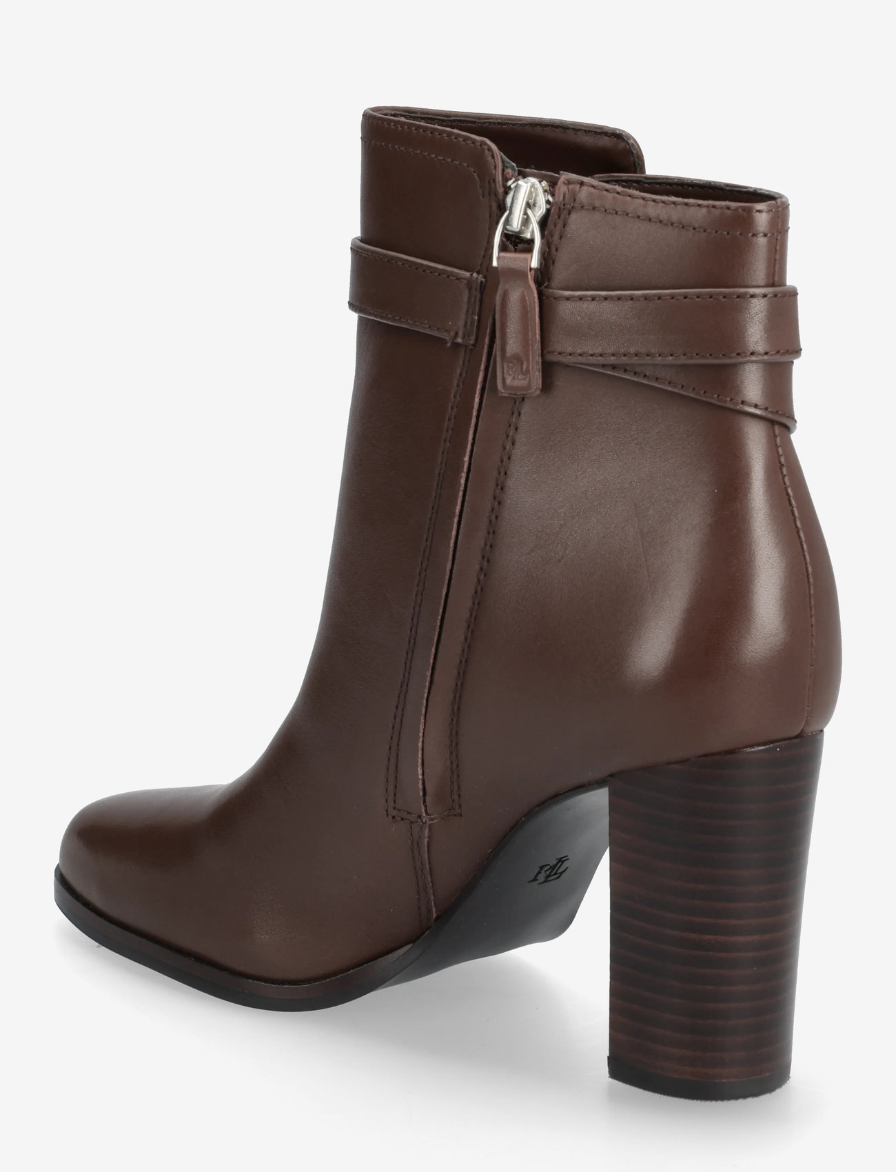 Lauren Ralph Lauren - SMOOTH CALF-BRKE BT HL 2-BO-BTE - stiefeletten mit absatz - dark hickory - 2