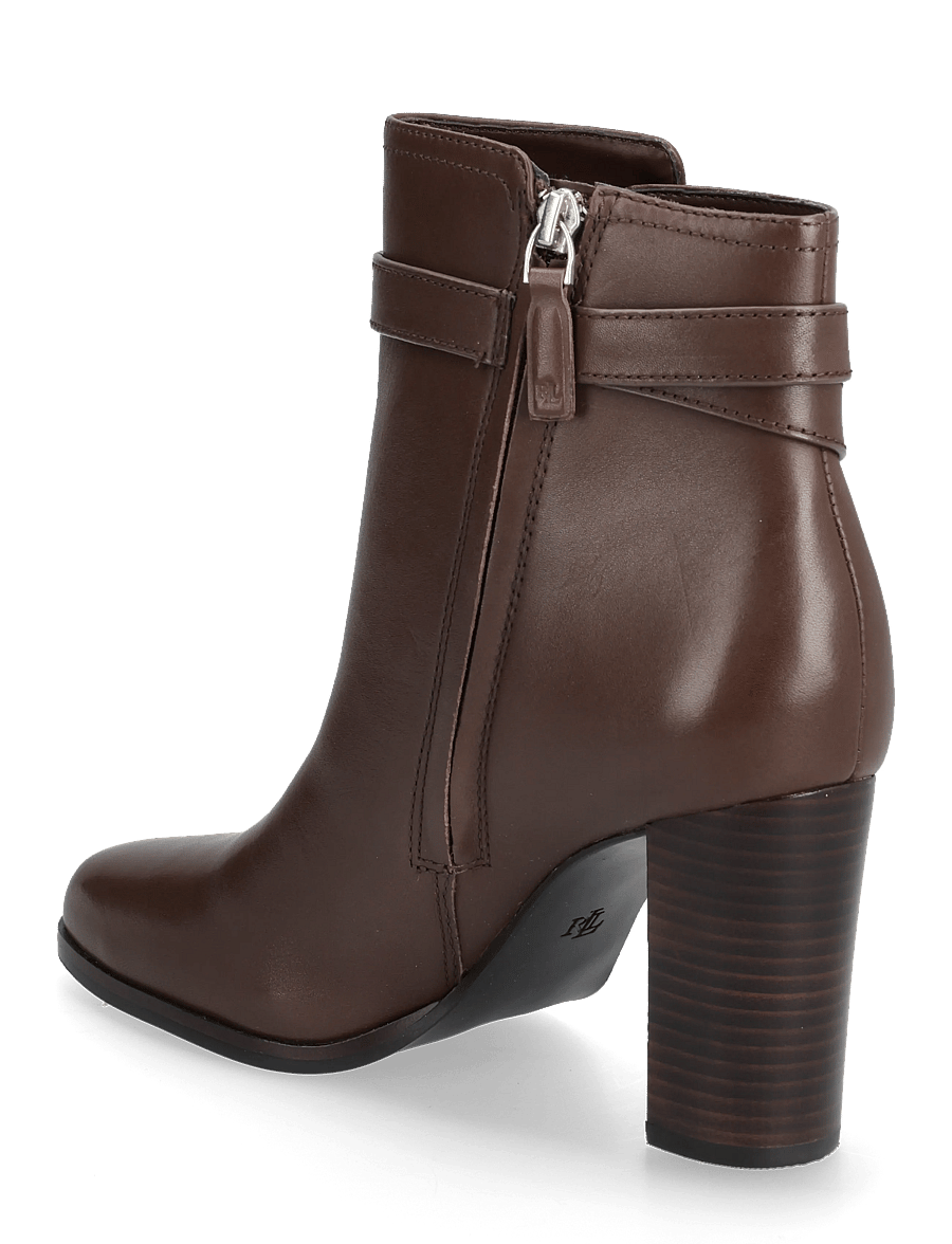 Lauren Ralph Lauren - Brooke II Calfskin Bootie Heel - bottines à talons - dark hickory - 2