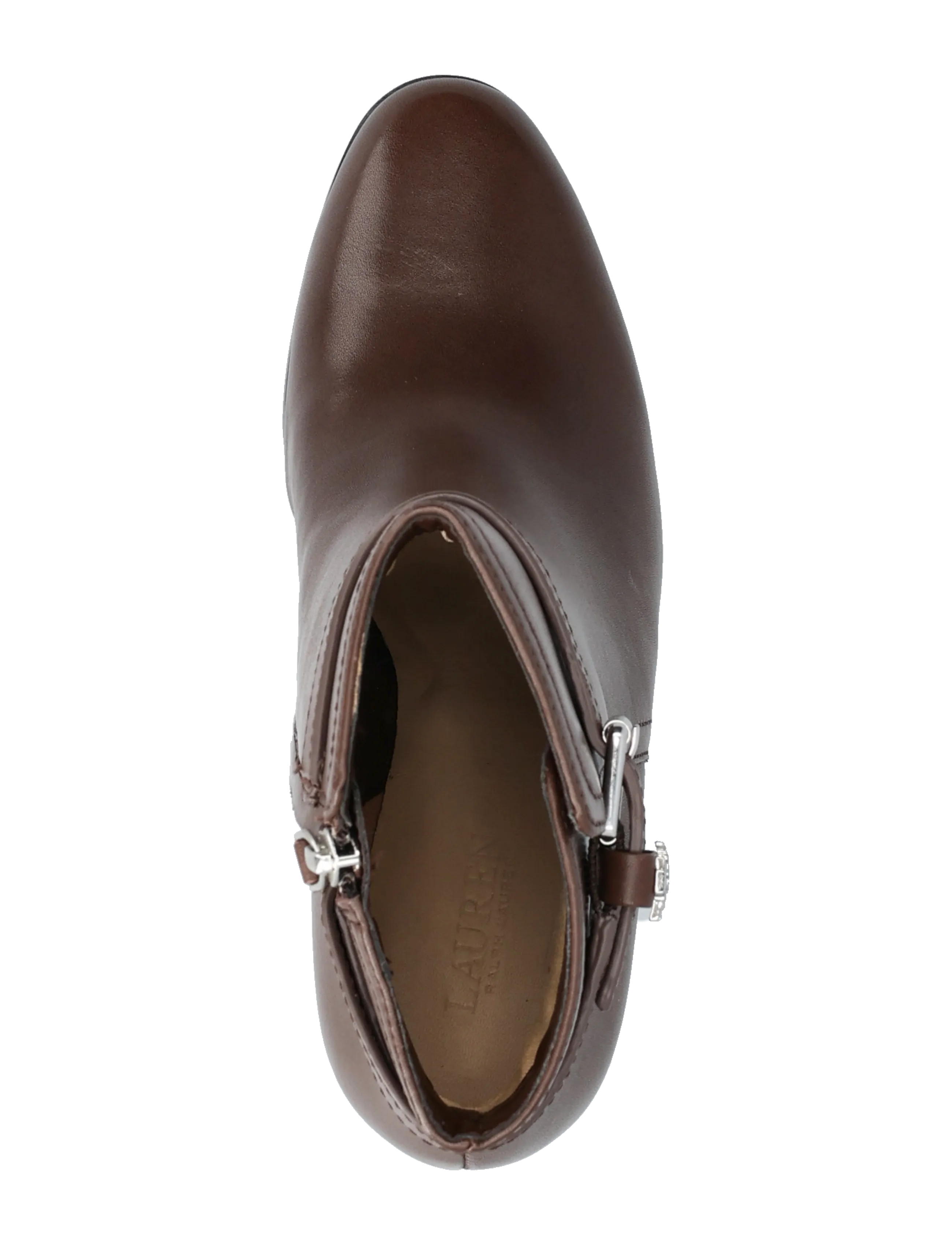 Lauren Ralph Lauren - Brooke II Calfskin Bootie Heel - bottines à talons - dark hickory - 3