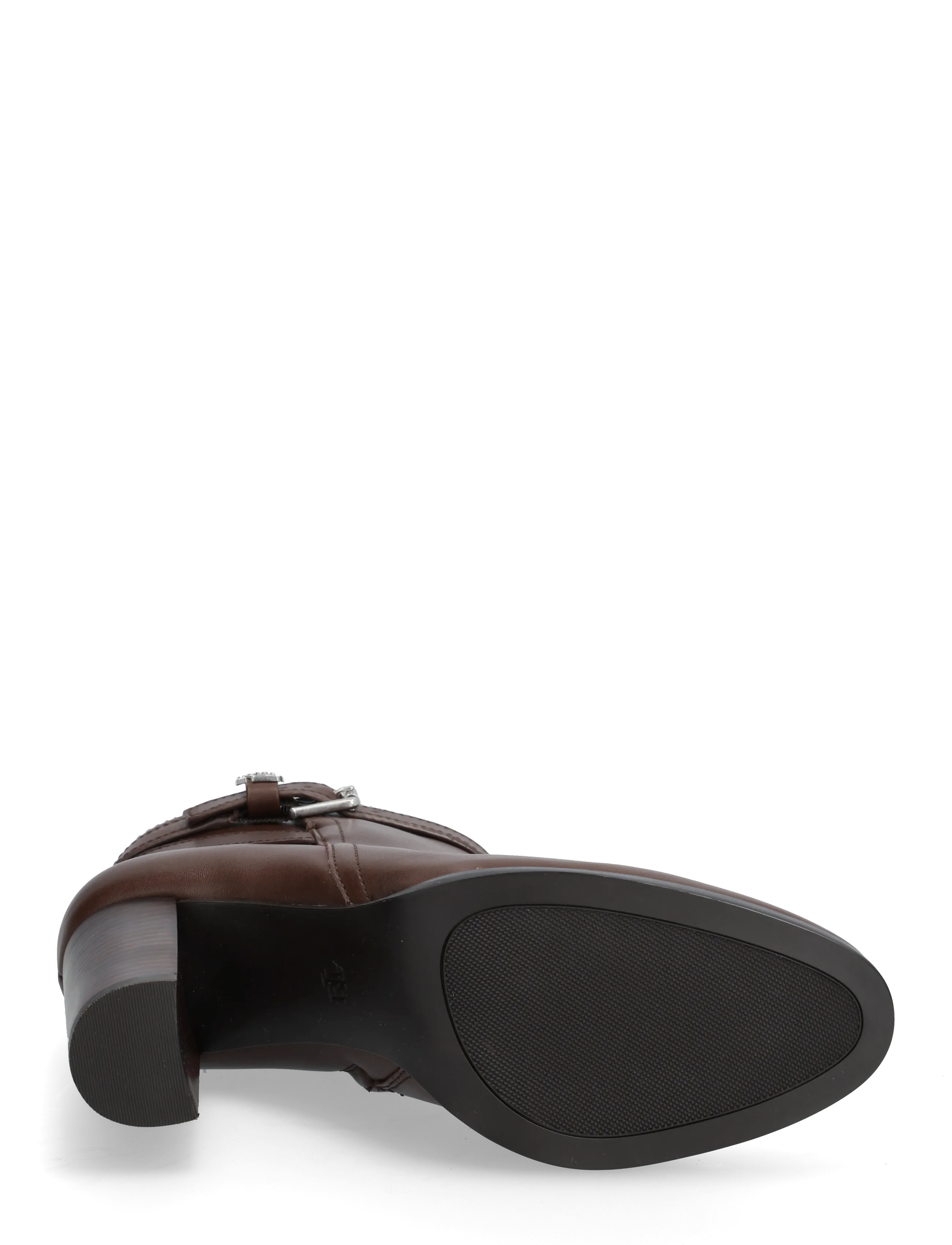 Lauren Ralph Lauren - Brooke II Calfskin Bootie Heel - bottines à talons - dark hickory - 4
