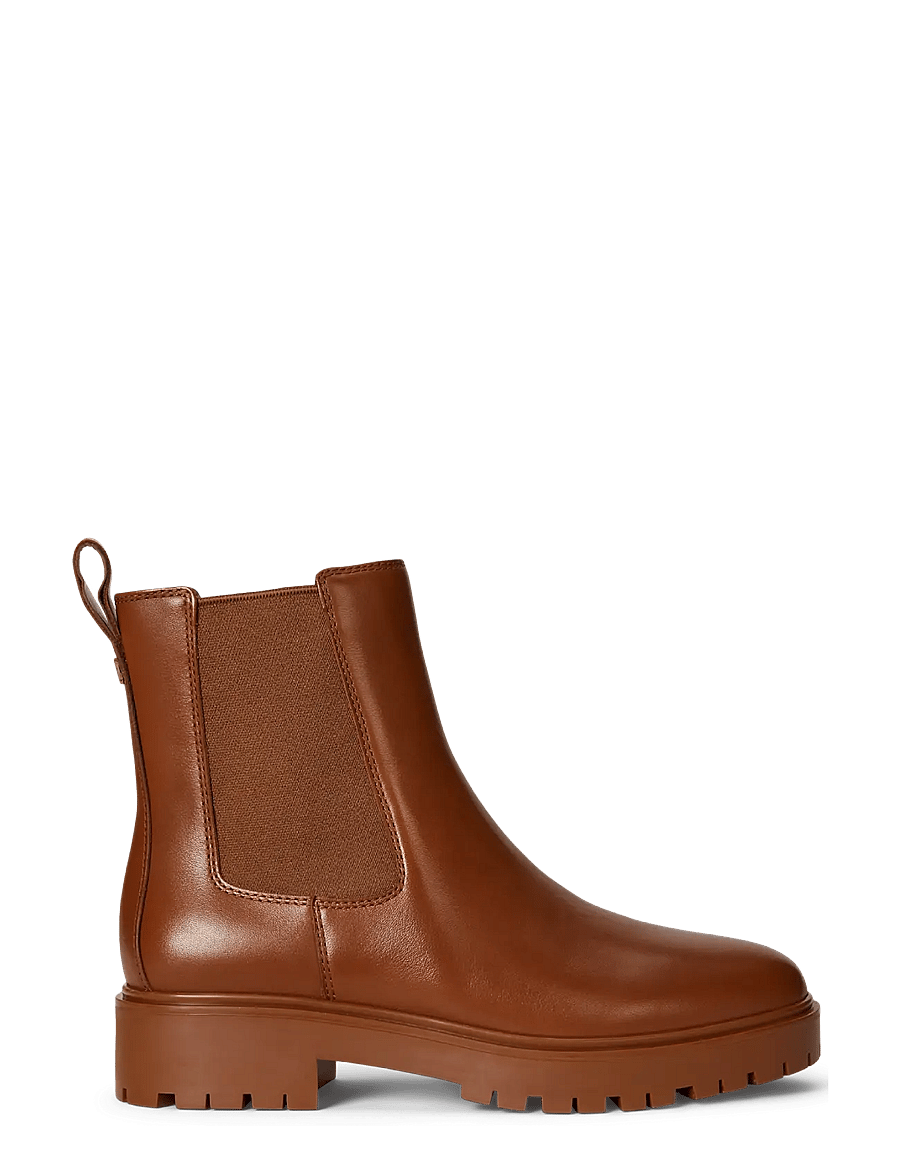 Lauren Ralph Lauren - Allyson Calfskin Bootie - chelsea boots - lauren tan - 0