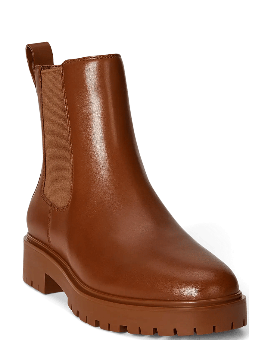Lauren Ralph Lauren - Allyson Calfskin Bootie - chelsea boots - lauren tan - 3