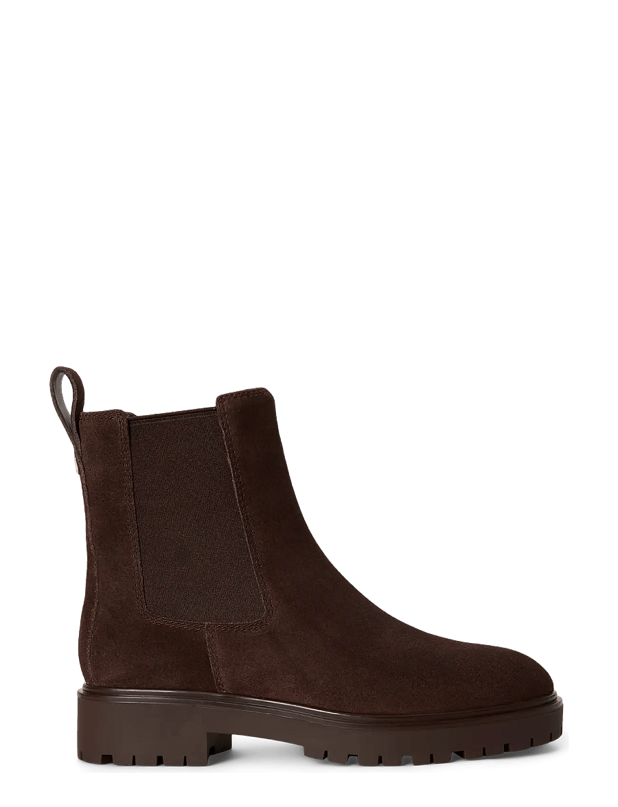 Lauren Ralph Lauren - Allyson Suede Bootie - chelsea boots - chestnut brown - 0