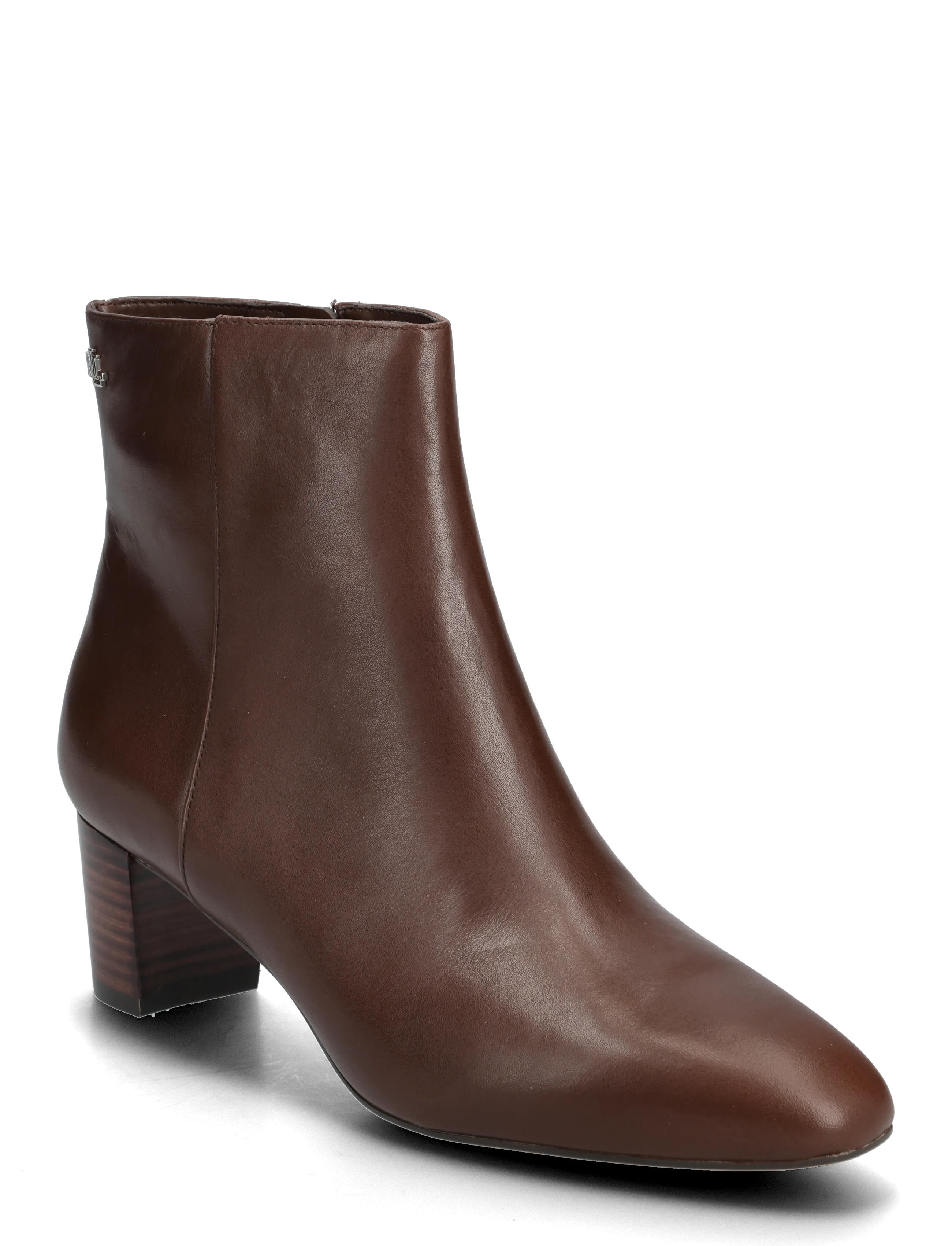 LAUREN RALPH LAUREN Demi Calfskin Bootie Braun - 41 - Damen