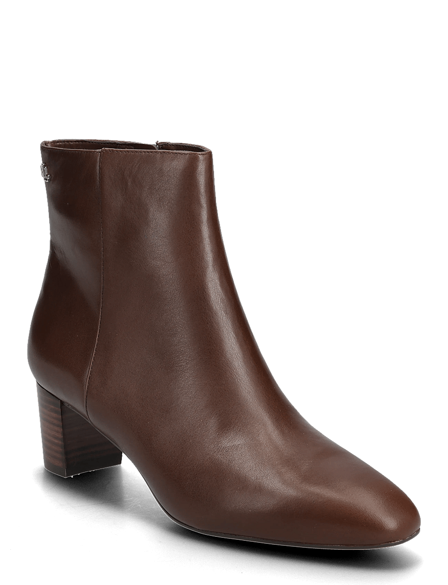 Lauren Ralph Lauren - Demi Calfskin Bootie - aukštakulniai aulinukai iki kulkšnių - dark hickory - 0
