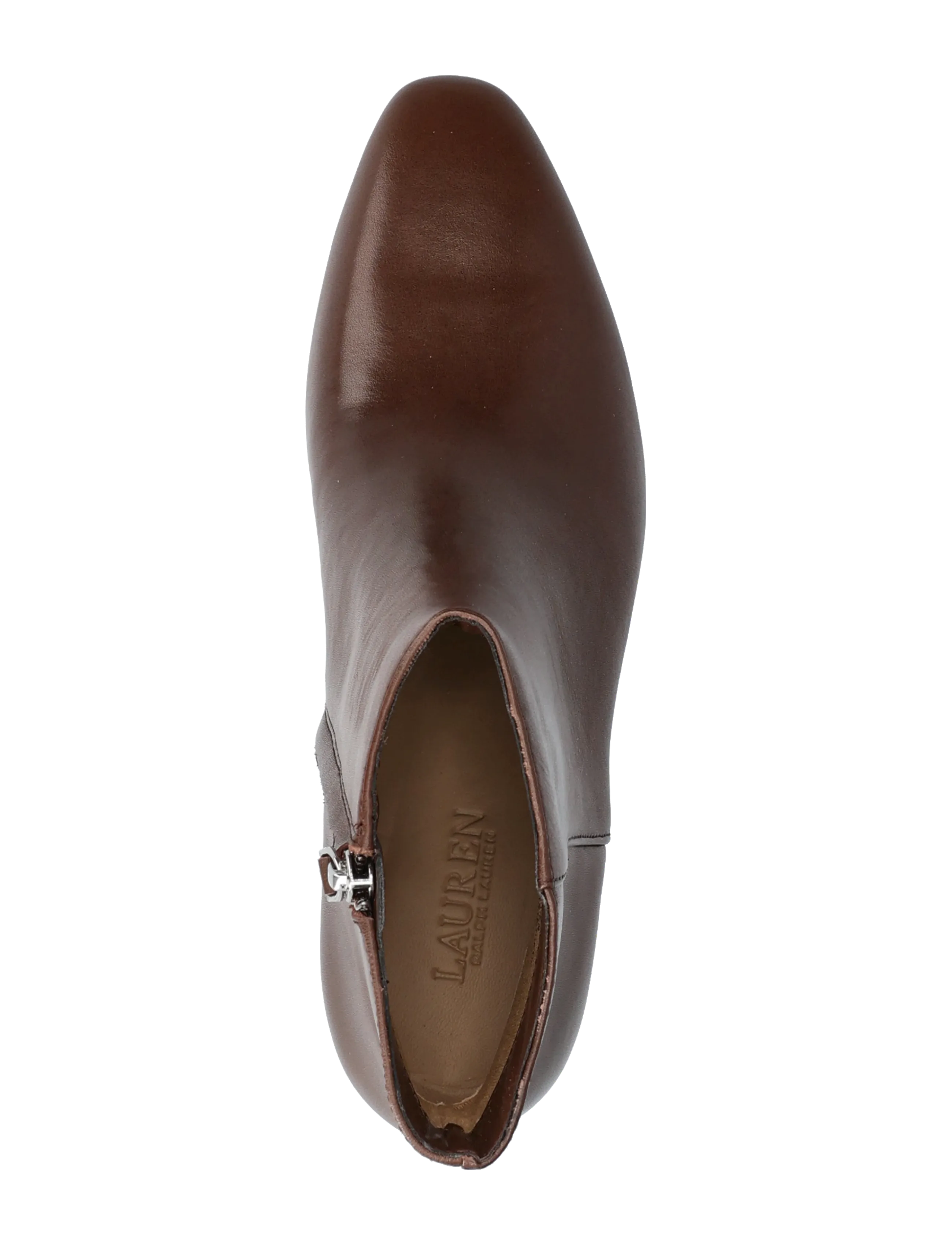 Lauren Ralph Lauren - Demi Calfskin Bootie - aukštakulniai aulinukai iki kulkšnių - dark hickory - 3