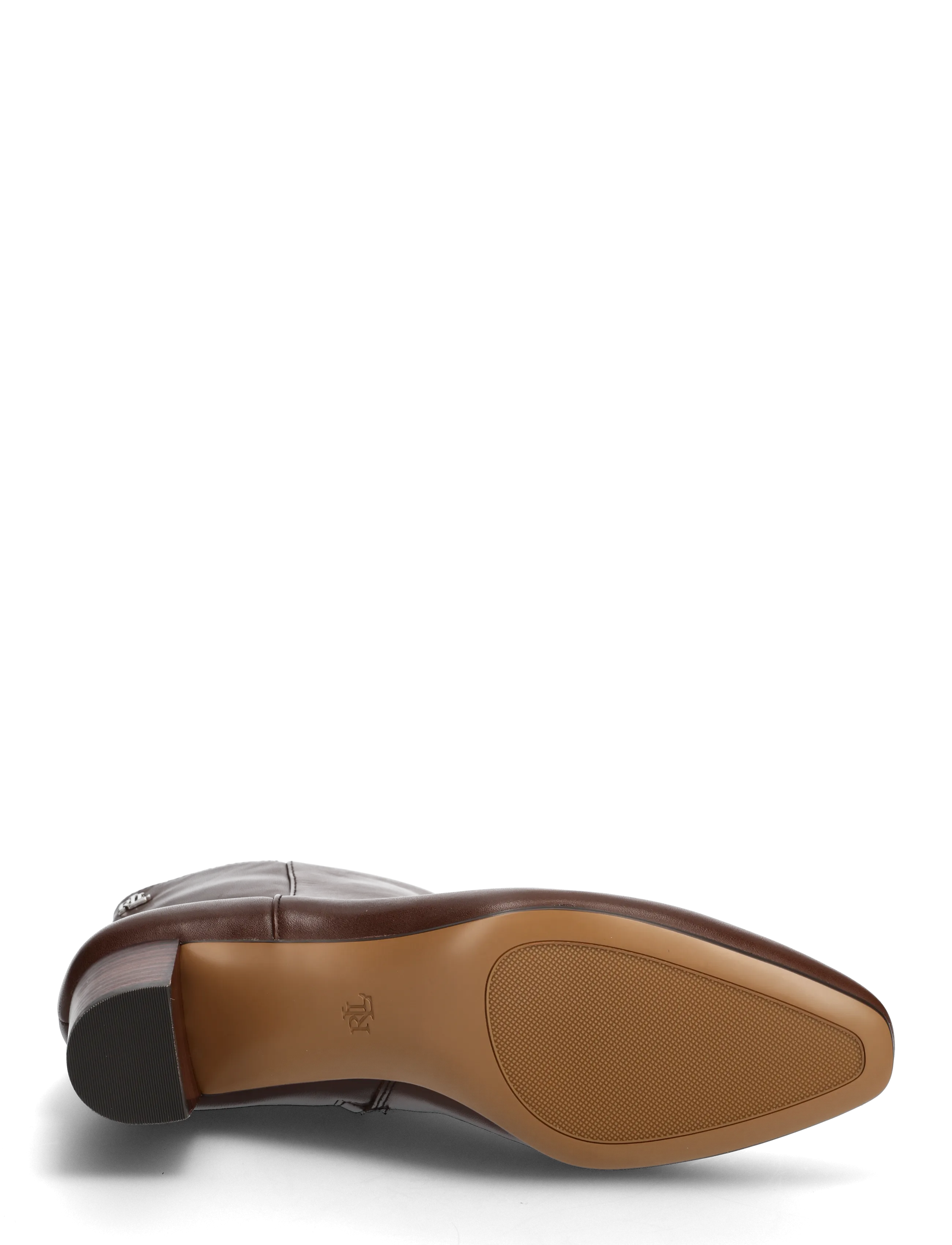 Lauren Ralph Lauren - Demi Calfskin Bootie - aukštakulniai aulinukai iki kulkšnių - dark hickory - 4
