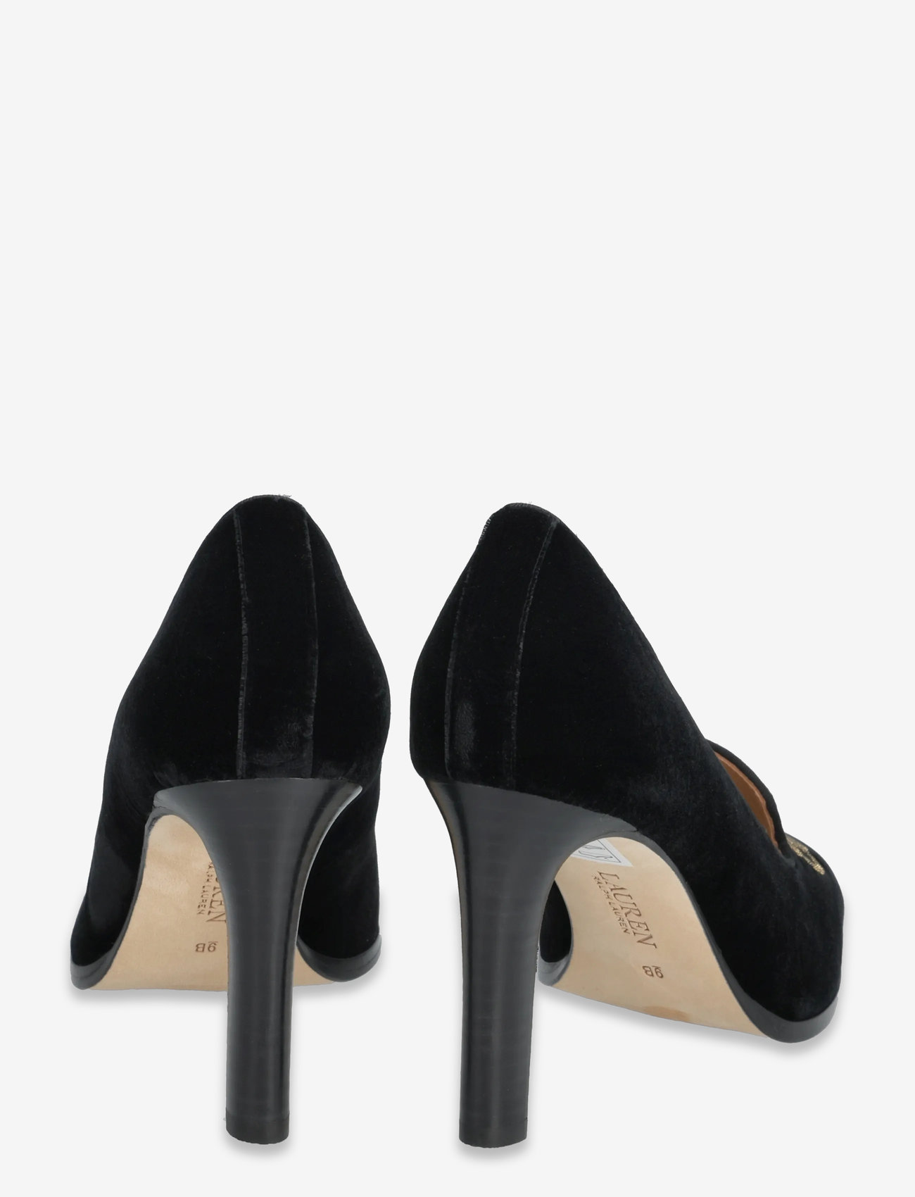Lauren Ralph Lauren - Corah Embroidered-Logo Velvet Pump - pumps - black/black - 4