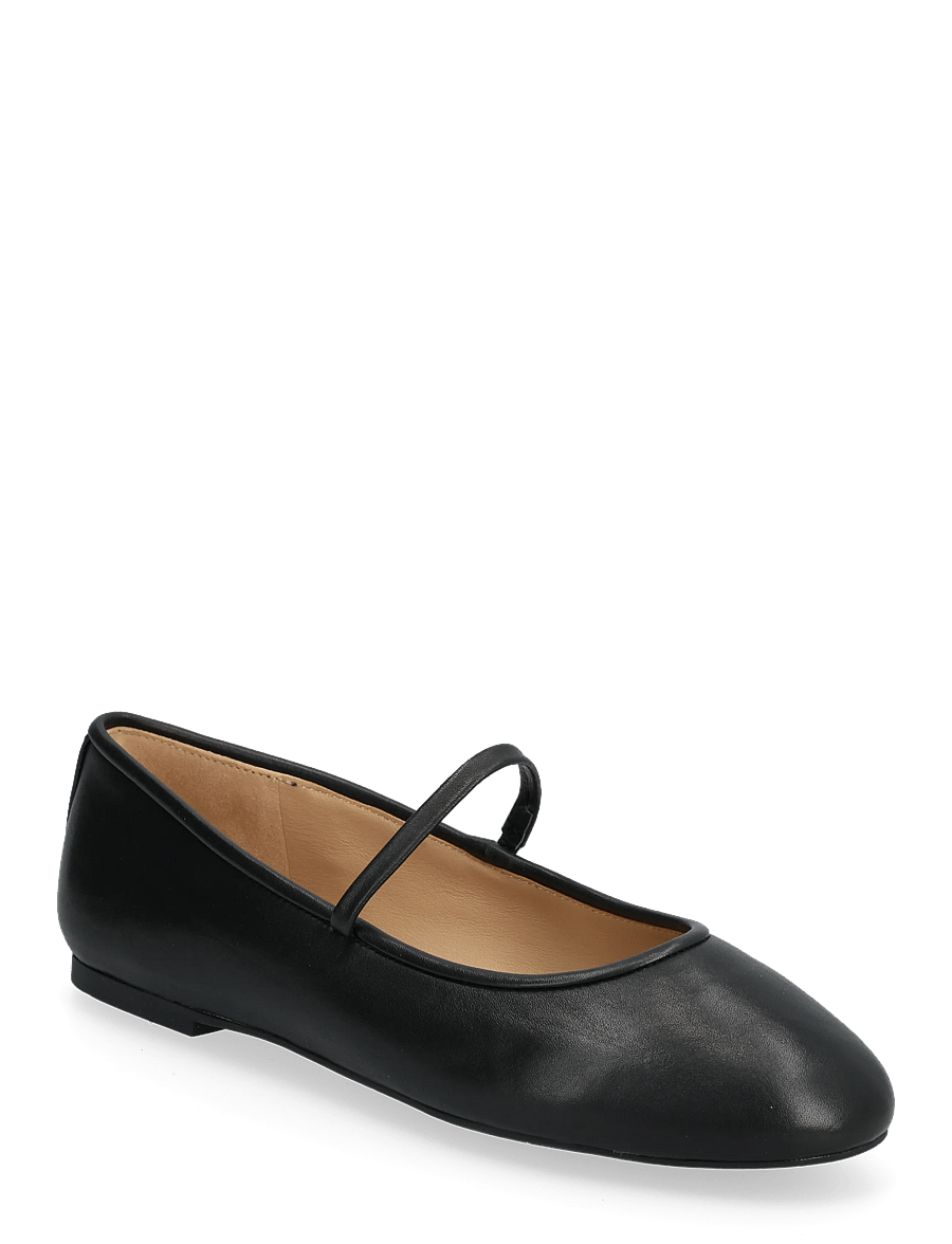 Lauren Ralph Lauren - Jayna Nappa Leather Mary Jane Flat - black - 0