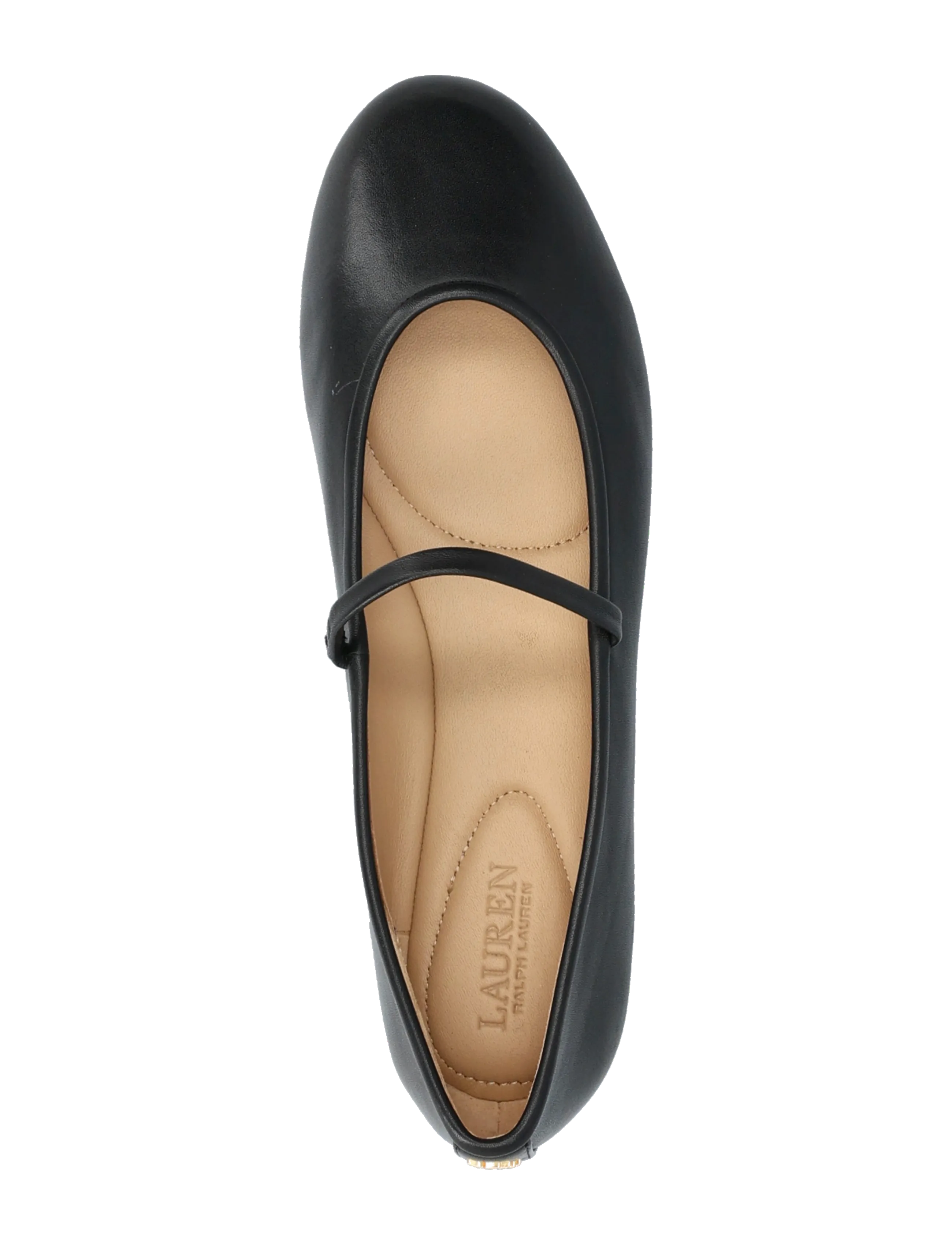 Lauren Ralph Lauren - Jayna Nappa Leather Mary Jane Flat - black - 3
