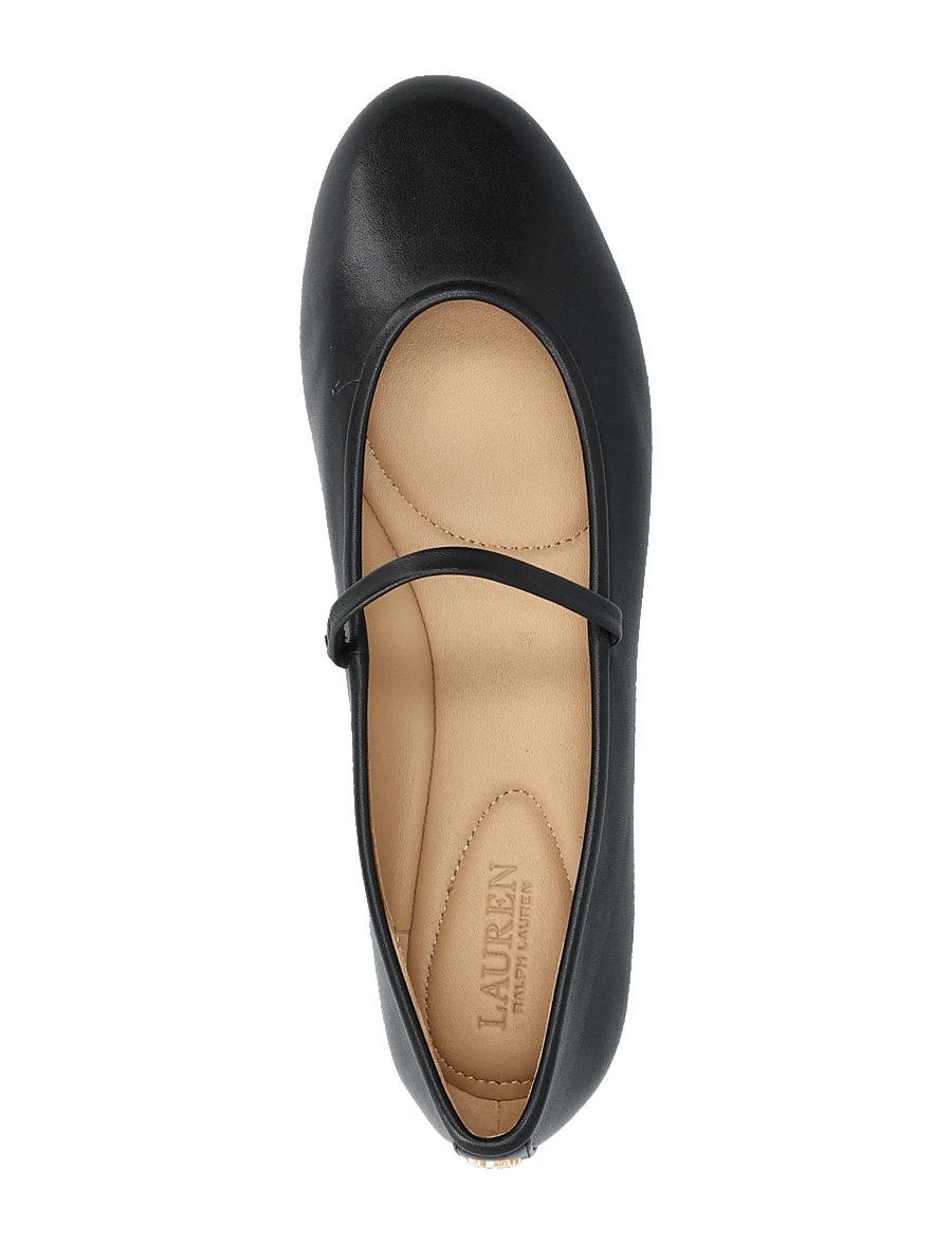 Lauren Ralph Lauren - Jayna Nappa Leather Mary Jane Flat - black - 3