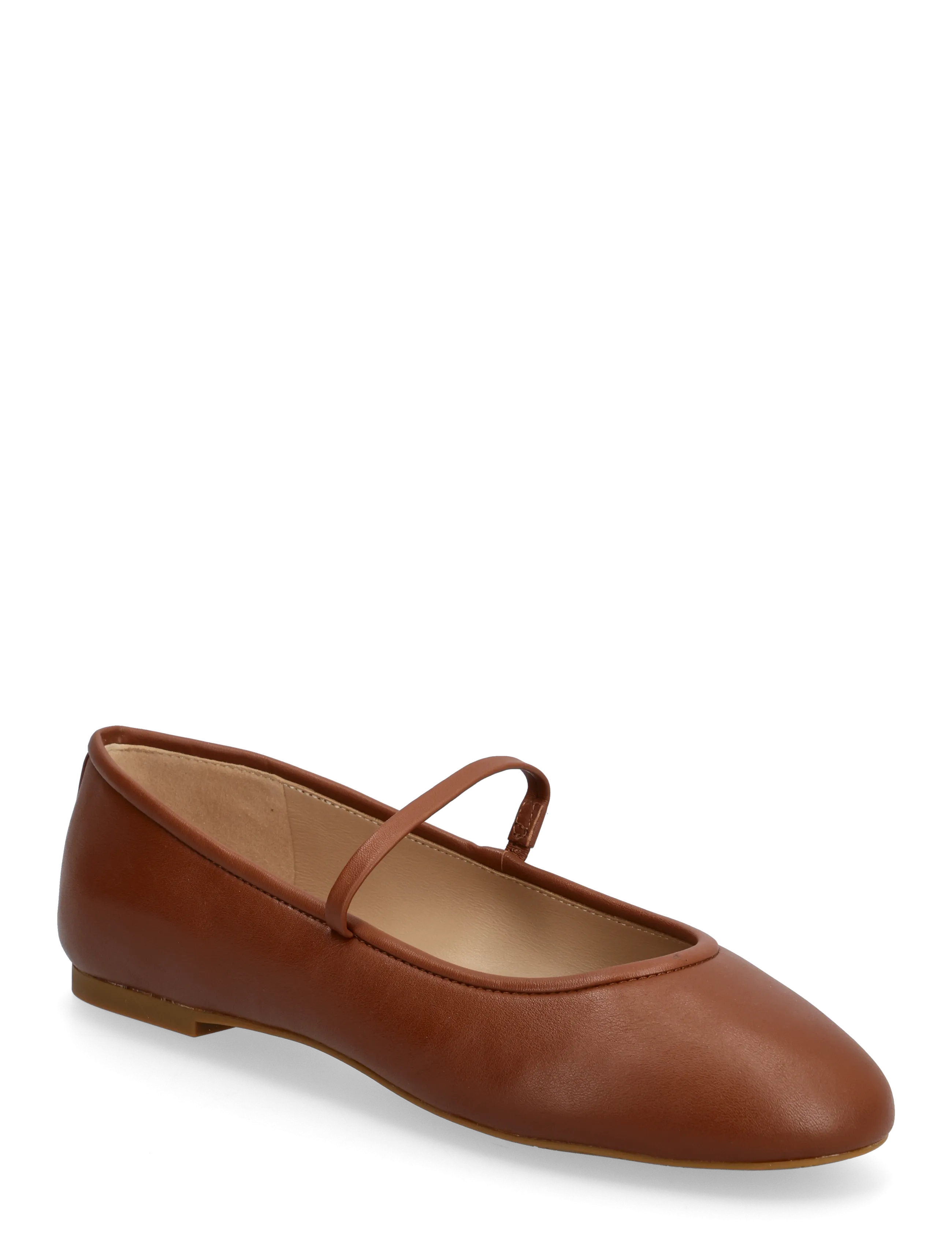 Lauren Ralph Lauren Jayna Nappa Leather Mary Jane Flat - Mary Jane-sko - LAUREN TAN / brown