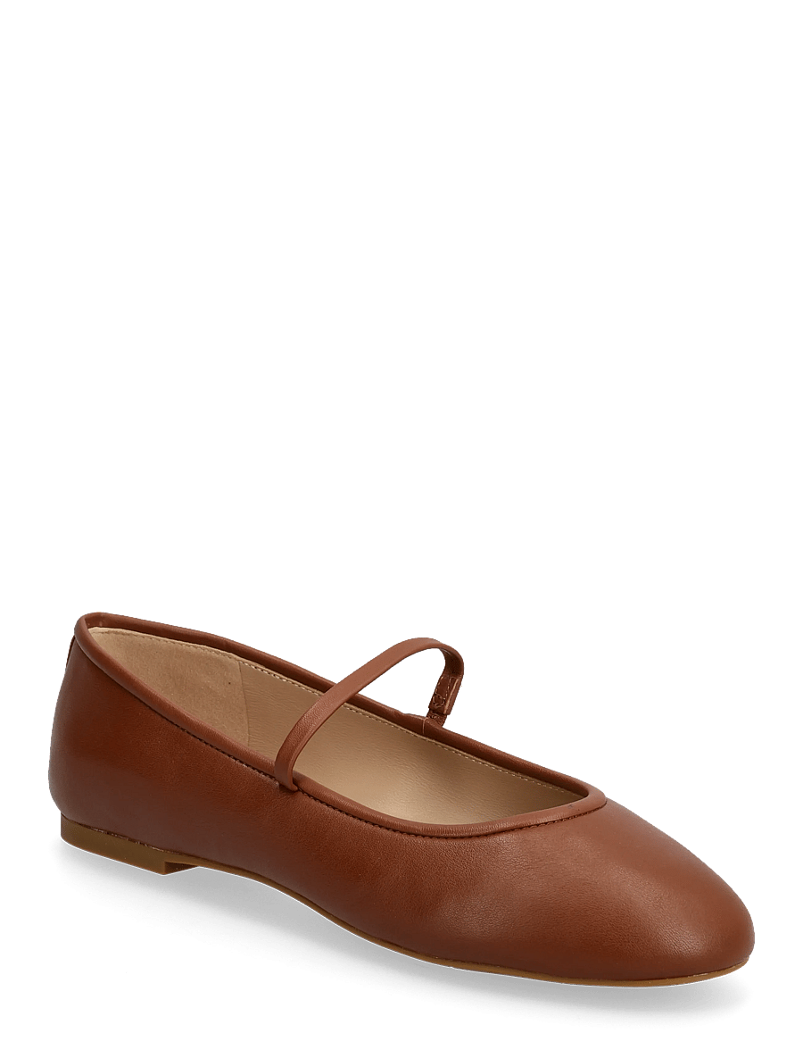 Lauren Ralph Lauren - Jayna Nappa Leather Mary Jane Flat - lauren tan - 0