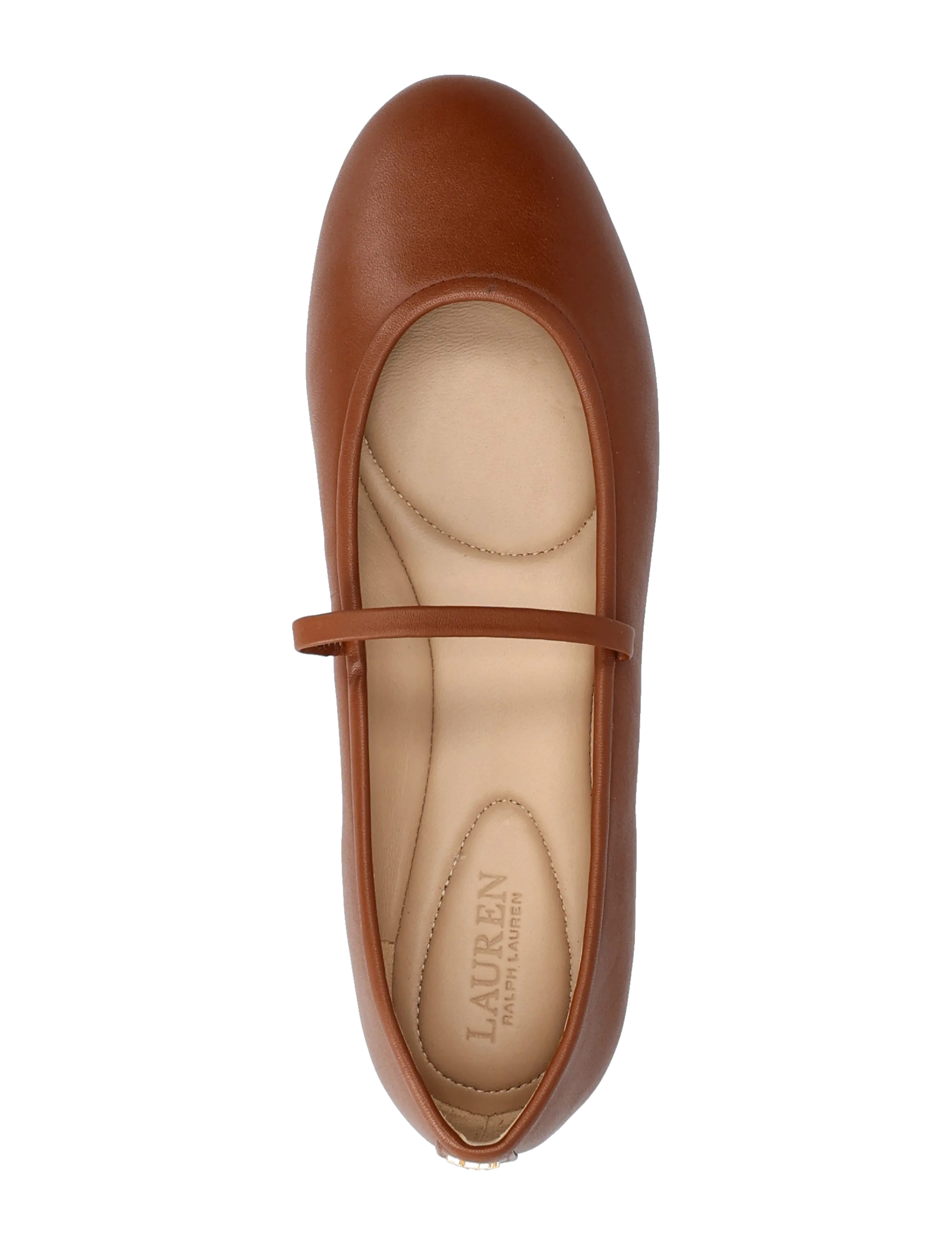 Lauren Ralph Lauren - Jayna Nappa Leather Mary Jane Flat - lauren tan - 3